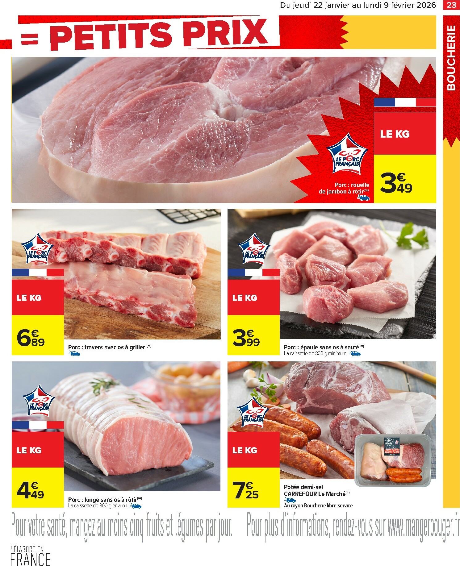 carrefour - Catalogue Carrefour - Gros volumes, petits prix valable du 22/01 au 09/02 - page: 25