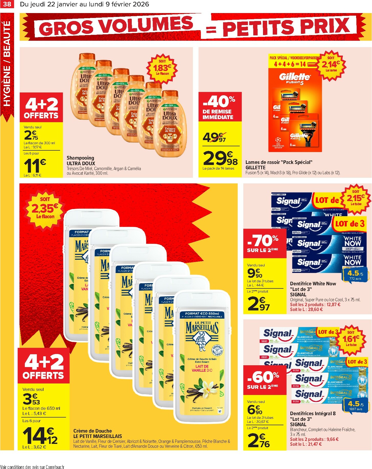 carrefour - Catalogue Carrefour - Gros volumes, petits prix valable du 22/01 au 09/02 - page: 40