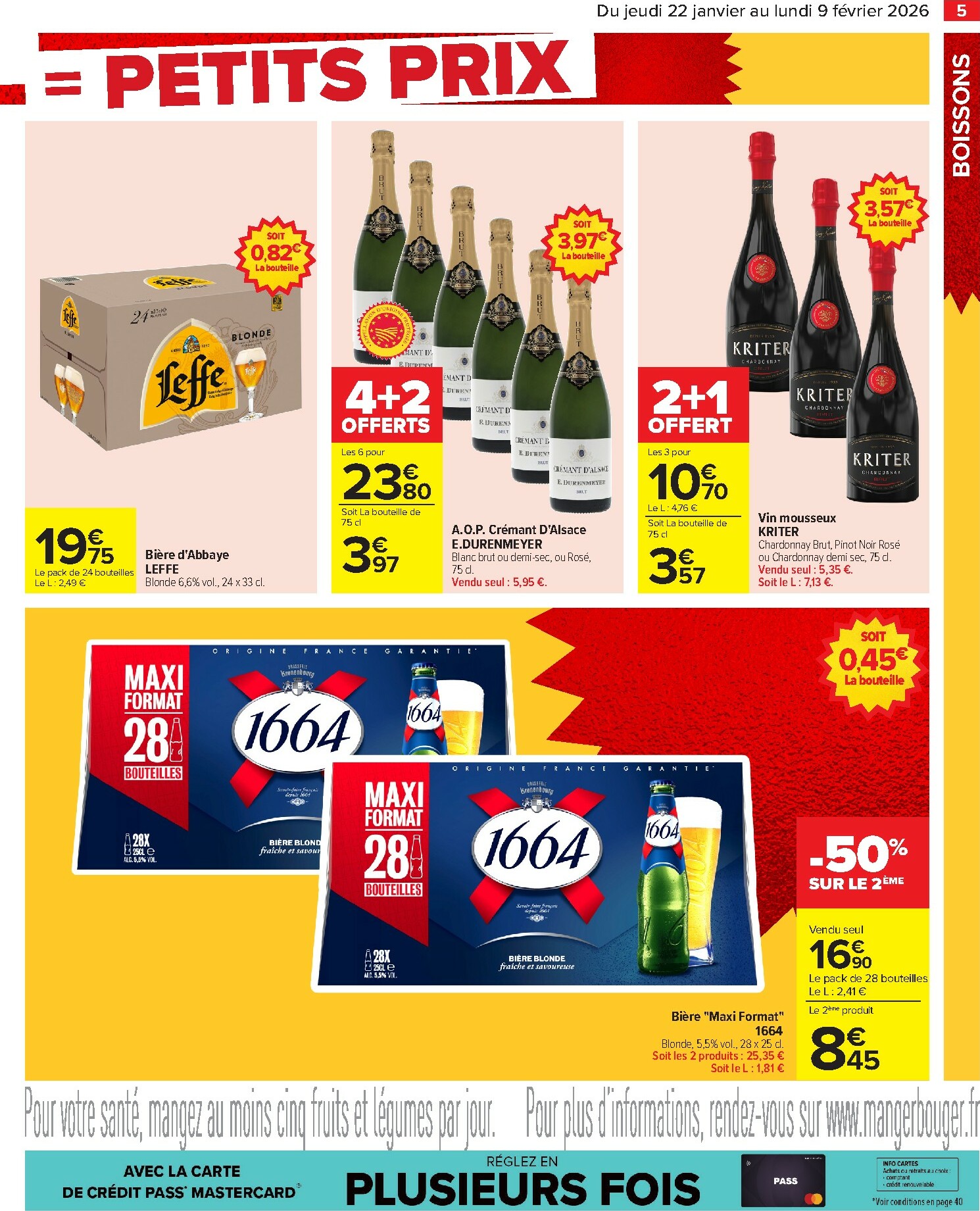 carrefour - Catalogue Carrefour - Gros volumes, petits prix valable du 22/01 au 09/02 - page: 7