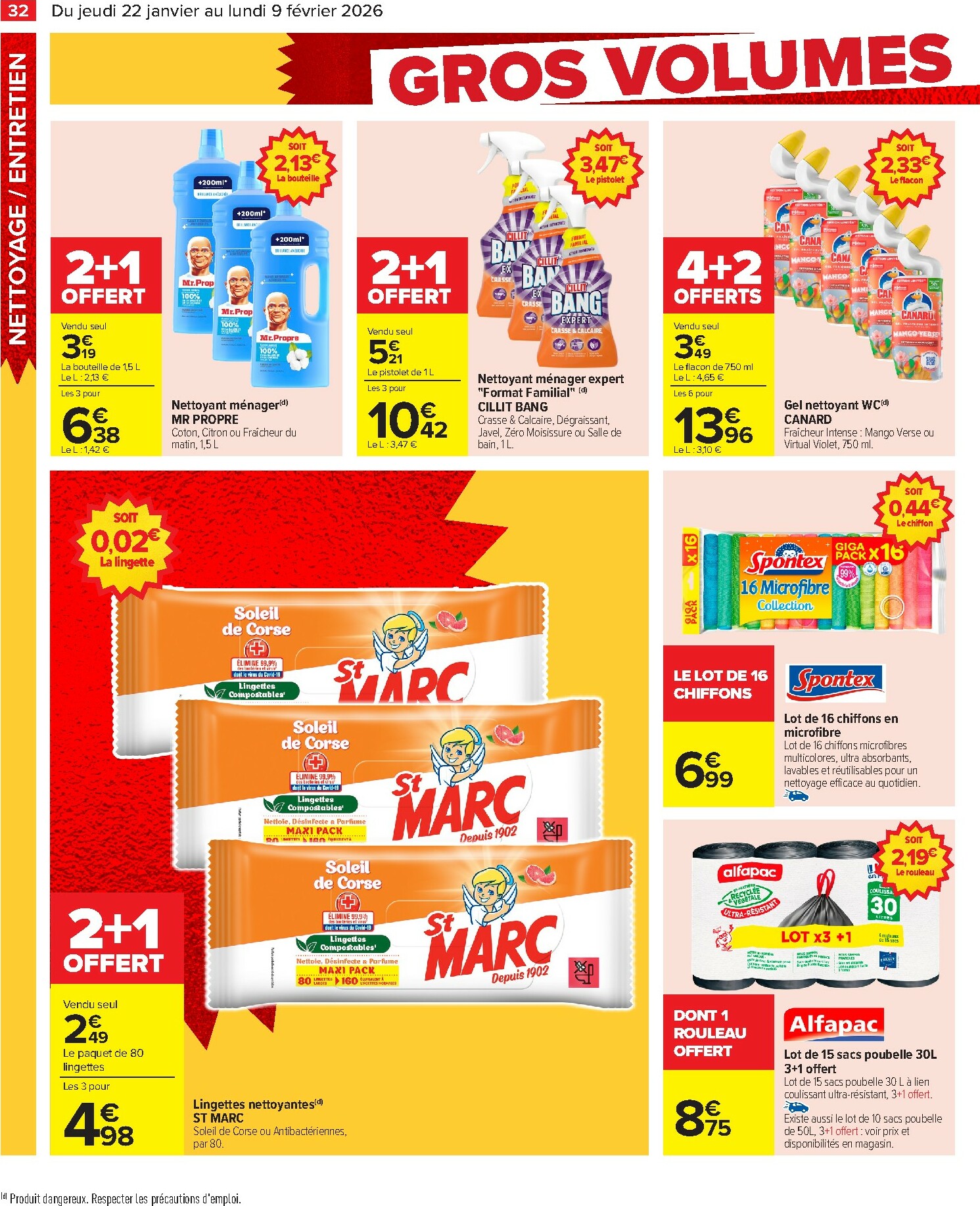 carrefour - Catalogue Carrefour - Gros volumes, petits prix valable du 22/01 au 09/02 - page: 34