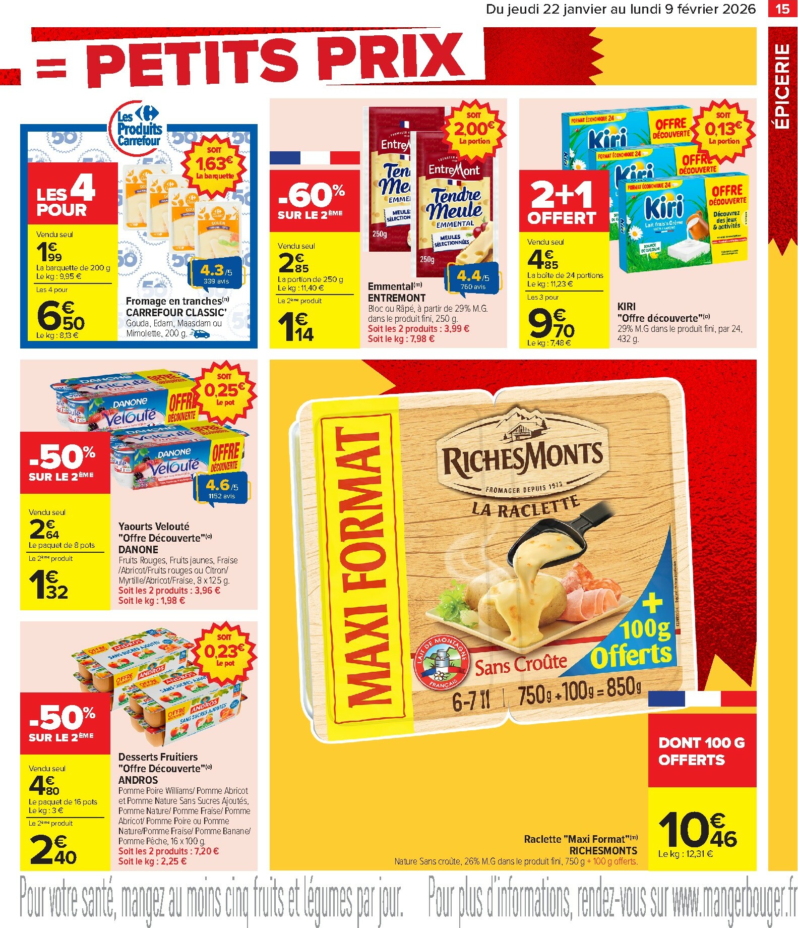 carrefour - Catalogue Carrefour - Gros volumes, petits prix valable du 22/01 au 09/02 - page: 17