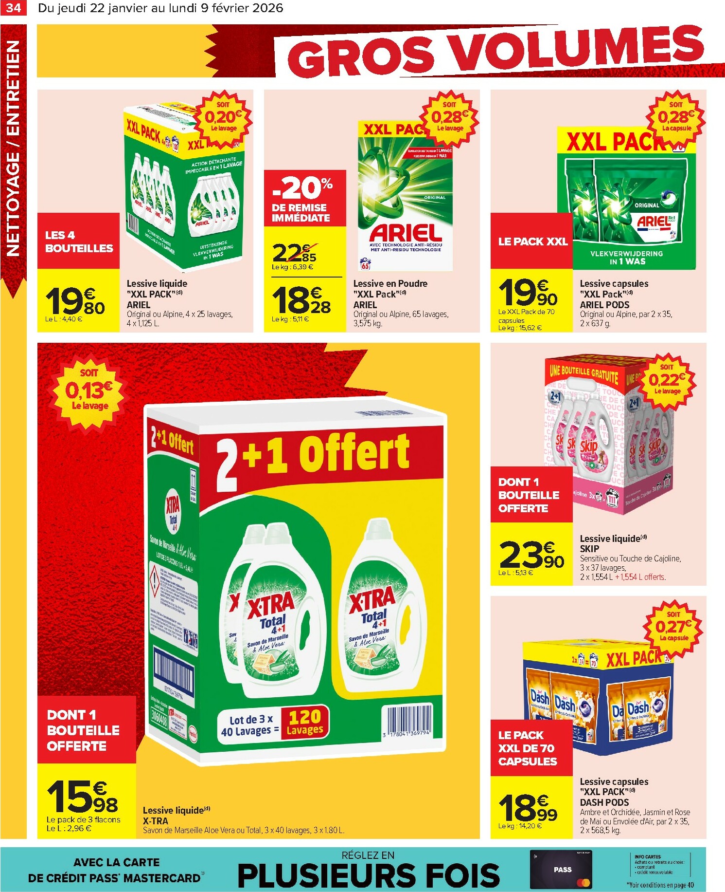carrefour - Catalogue Carrefour - Gros volumes, petits prix valable du 22/01 au 09/02 - page: 36