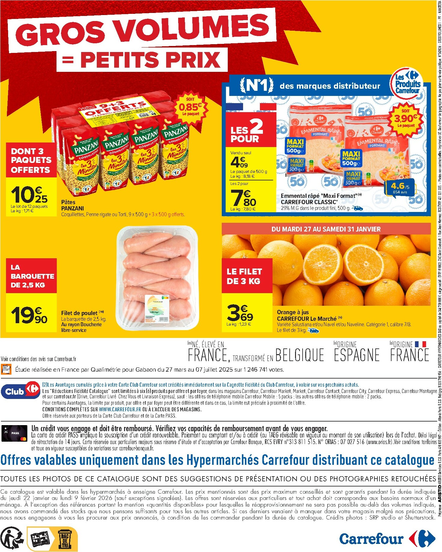 carrefour - Catalogue Carrefour - Gros volumes, petits prix valable du 22/01 au 09/02 - page: 2