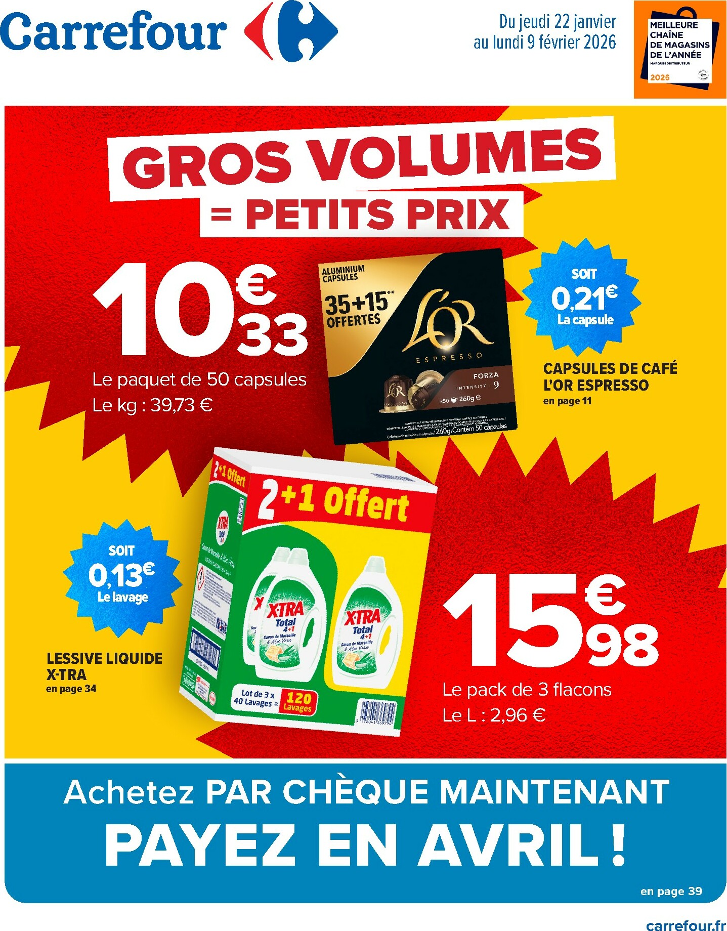 carrefour - Catalogue Carrefour - Gros volumes, petits prix valable du 22/01 au 09/02