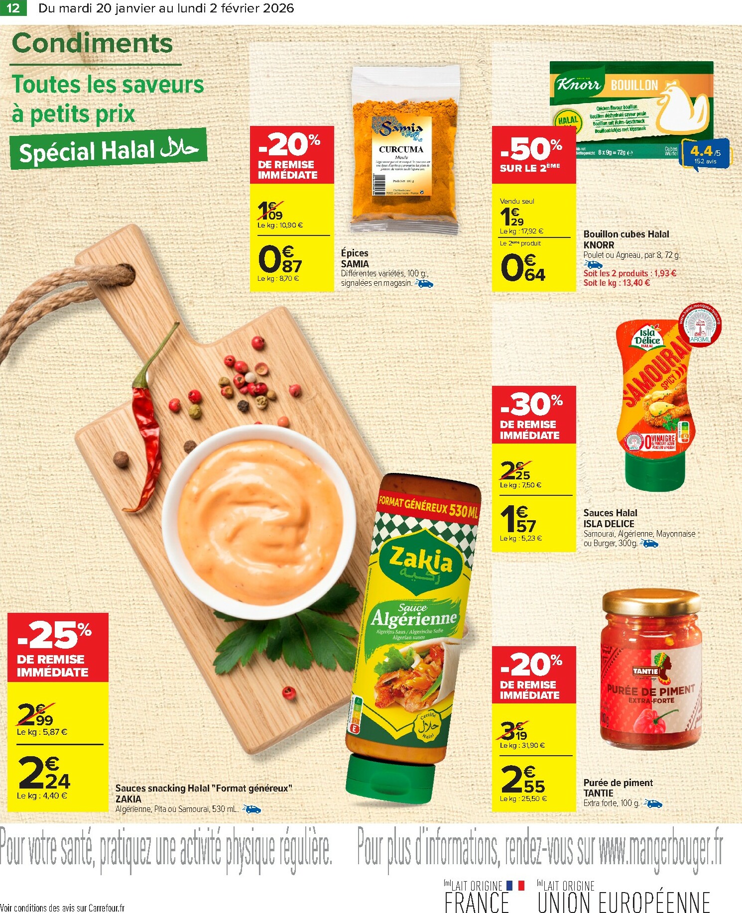 carrefour - Catalogue Carrefour - Les Petits Prix Halal valable du 20/01 au 02/02 - page: 12