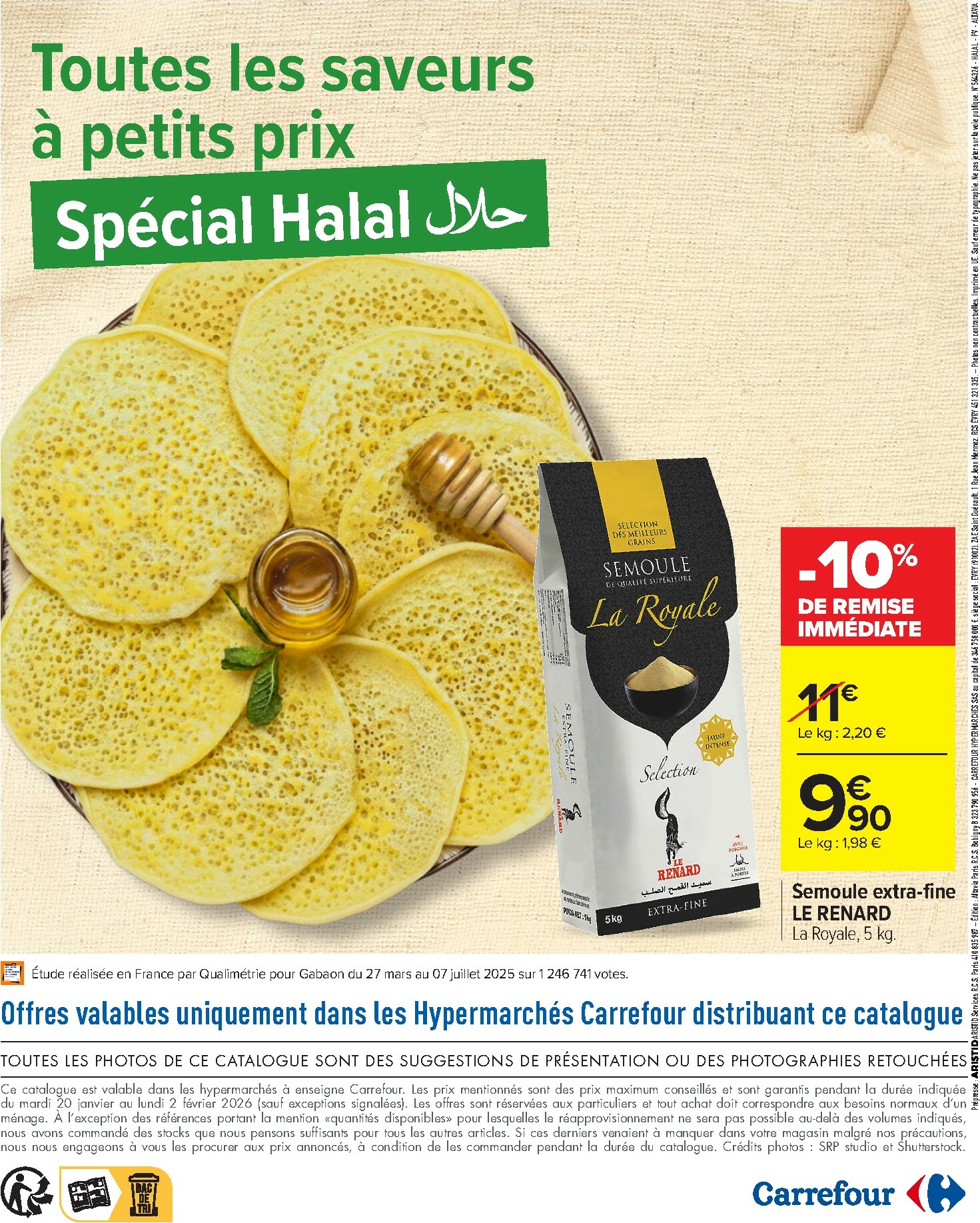 carrefour - Catalogue Carrefour - Les Petits Prix Halal valable du 20/01 au 02/02 - page: 16