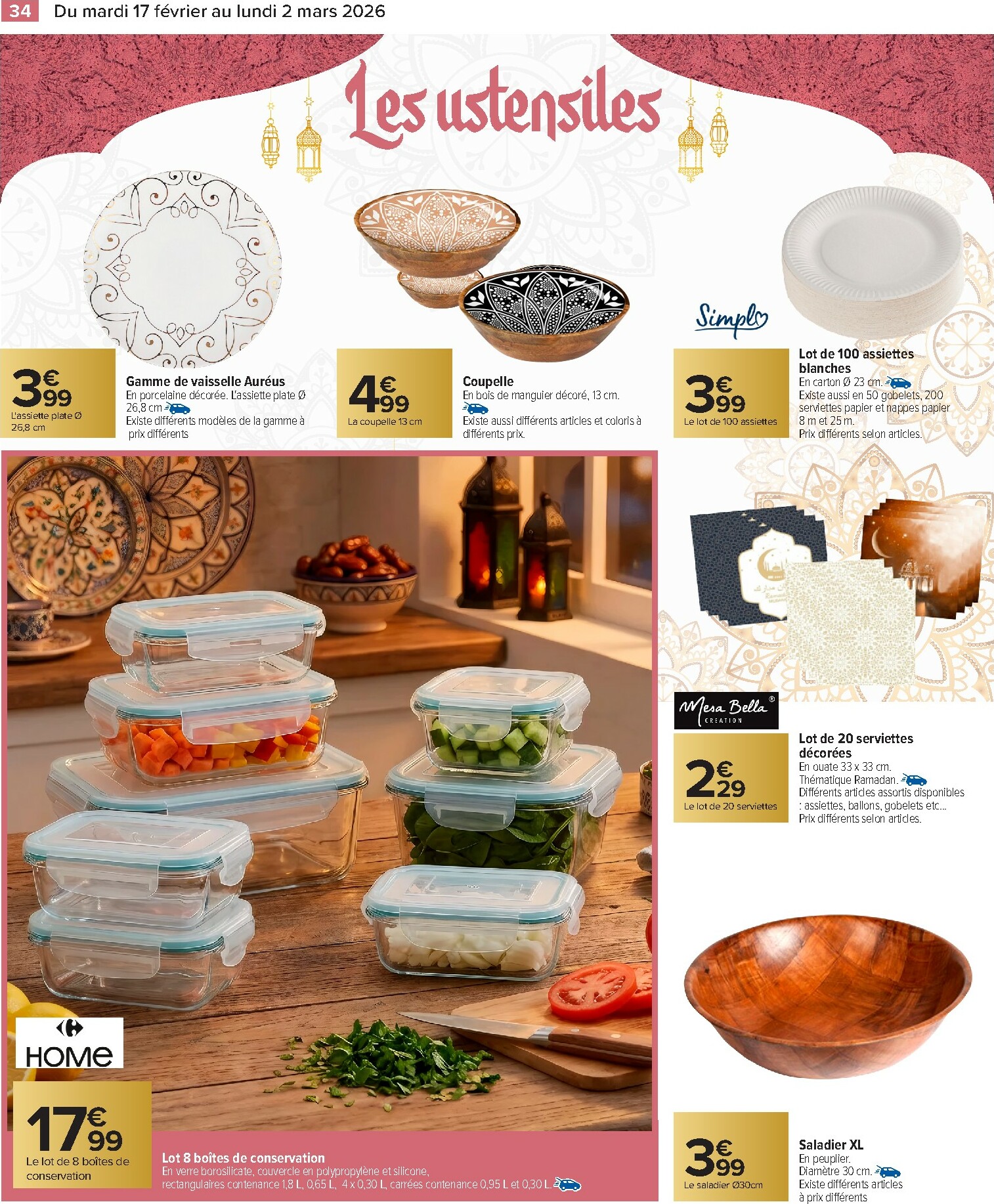 carrefour - Catalogue Carrefour - Ramadan valable du 17/02/2026 au 02/03/2026 - page: 34