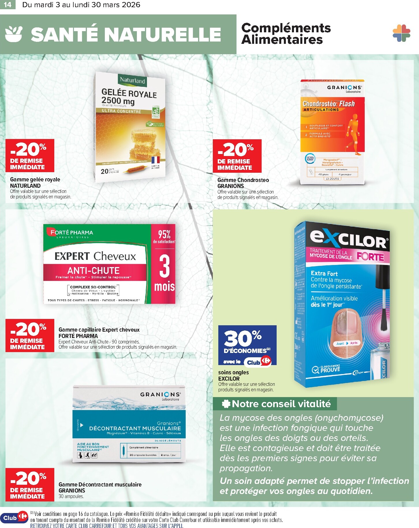 carrefour - Catalogue Carrefour - Parapharmacie, Beauté, Santé & Bien-être valable du 03/03/2026 au 30/03/2026 - page: 14