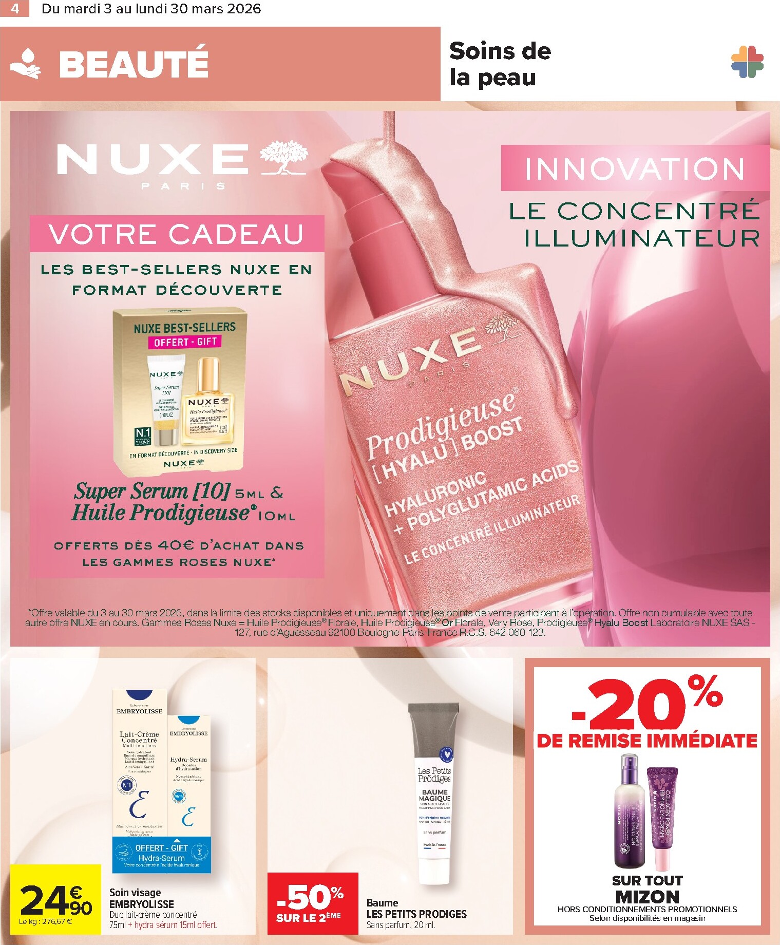 carrefour - Catalogue Carrefour - Parapharmacie, Beauté, Santé & Bien-être valable du 03/03/2026 au 30/03/2026 - page: 4