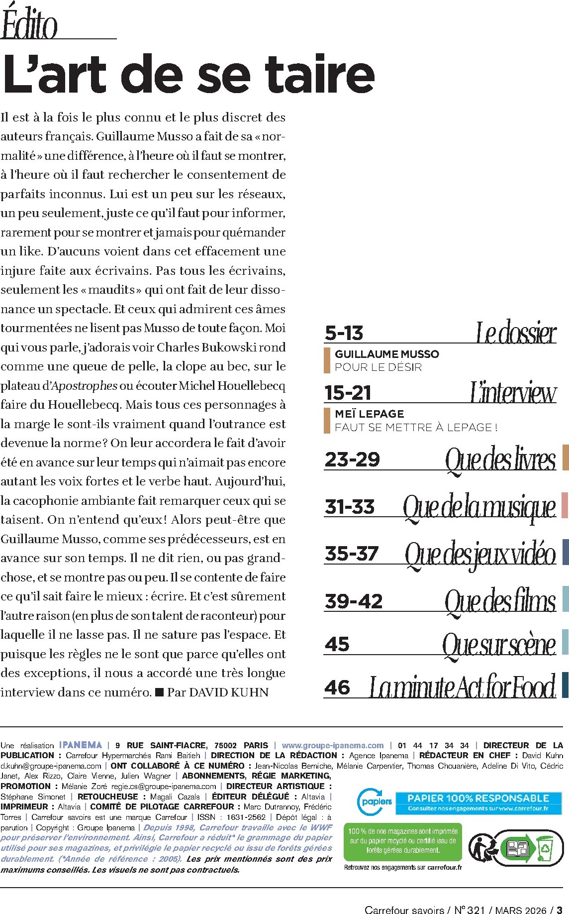 carrefour - Catalogue Carrefour - A Chacun sa Culture valable du 01/03/2026 au 31/03/2026 - page: 3