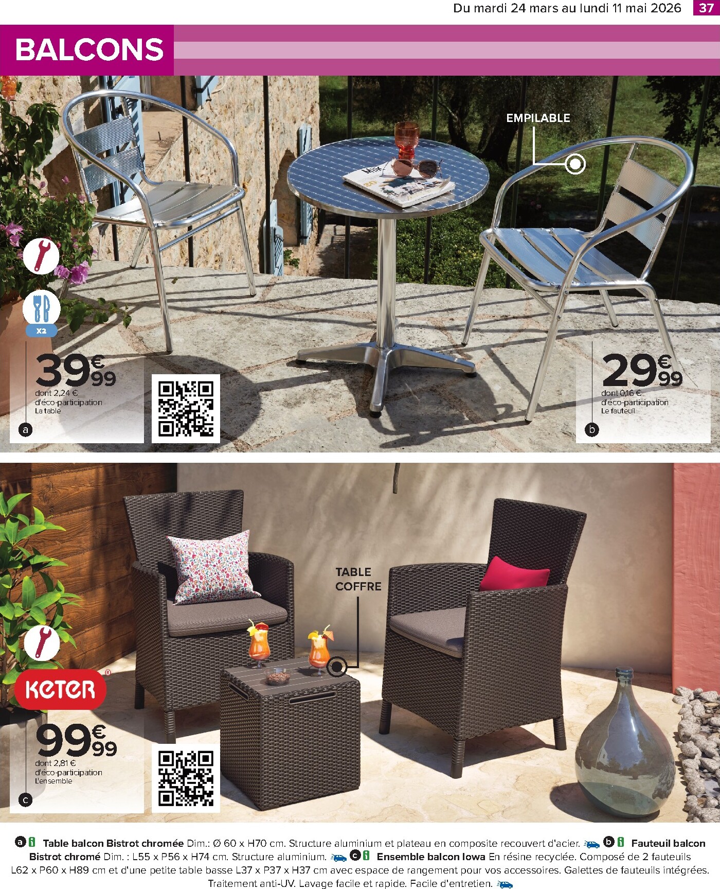 carrefour - Catalogue Carrefour - Jardin là où la Vie se Cultive valable du 24/03/2026 au 11/05/2026 - page: 37