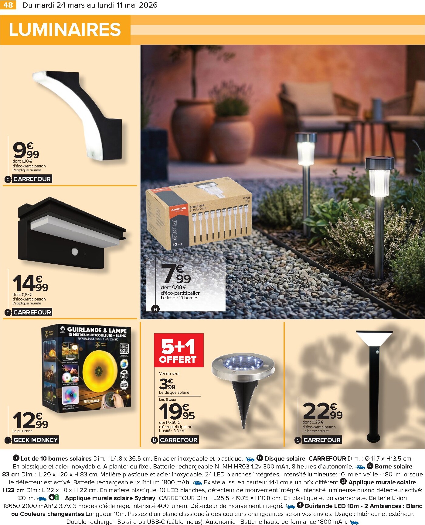 carrefour - Catalogue Carrefour - Jardin là où la Vie se Cultive valable du 24/03/2026 au 11/05/2026 - page: 48