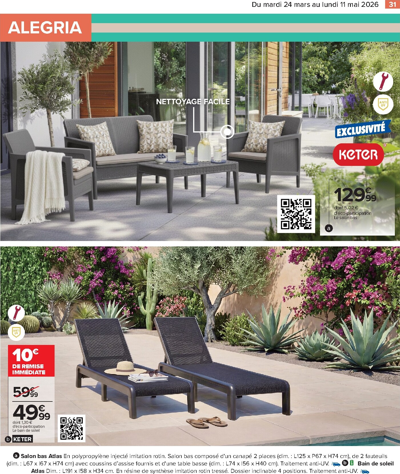 carrefour - Catalogue Carrefour - Jardin là où la Vie se Cultive valable du 24/03/2026 au 11/05/2026 - page: 31