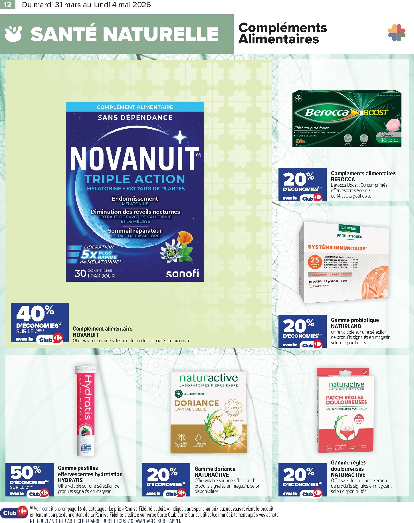 carrefour - Catalogue Carrefour - Parapharmacie, Beauté, Santé & Bien-Être valable du 31/03/2026 au 04/05/2026 - page: 12