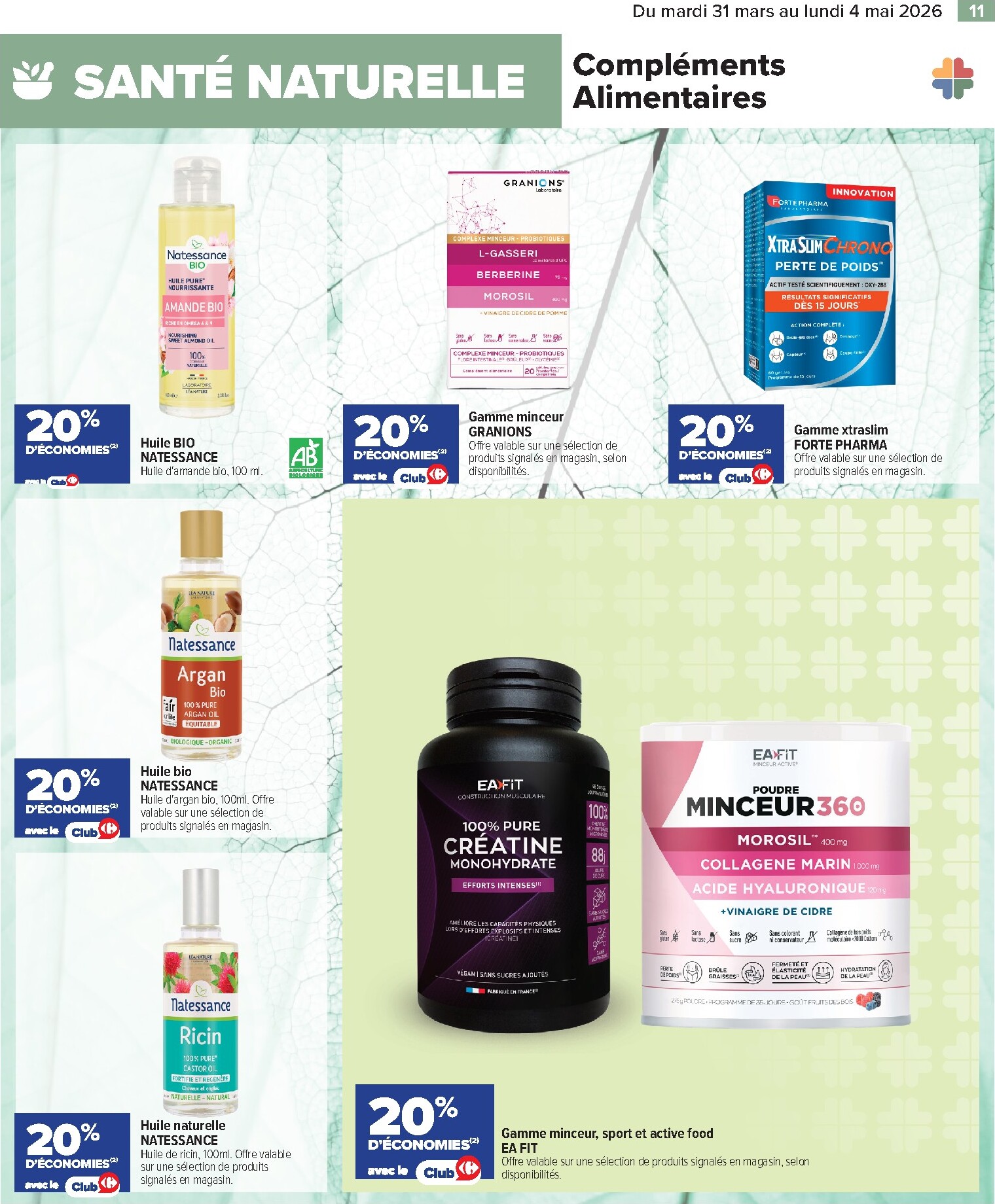 carrefour - Catalogue Carrefour - Parapharmacie, Beauté, Santé & Bien-Être valable du 31/03/2026 au 04/05/2026 - page: 11