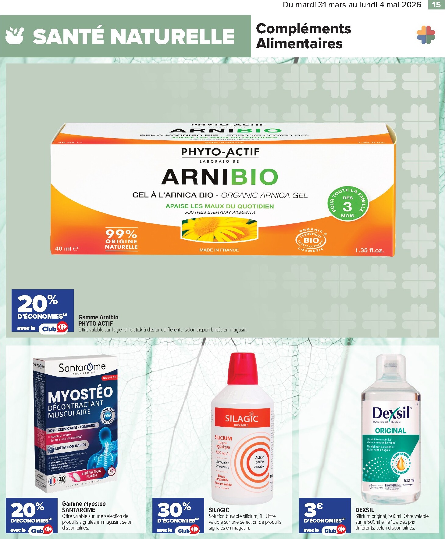 carrefour - Catalogue Carrefour - Parapharmacie, Beauté, Santé & Bien-Être valable du 31/03/2026 au 04/05/2026 - page: 15