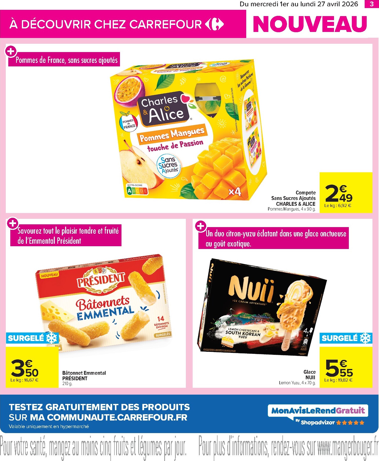 carrefour - Catalogue Carrefour - Les Nouveautés à ne pas Manquer D'Avril valable du 01/04/2026 au 27/04/2026 - page: 3