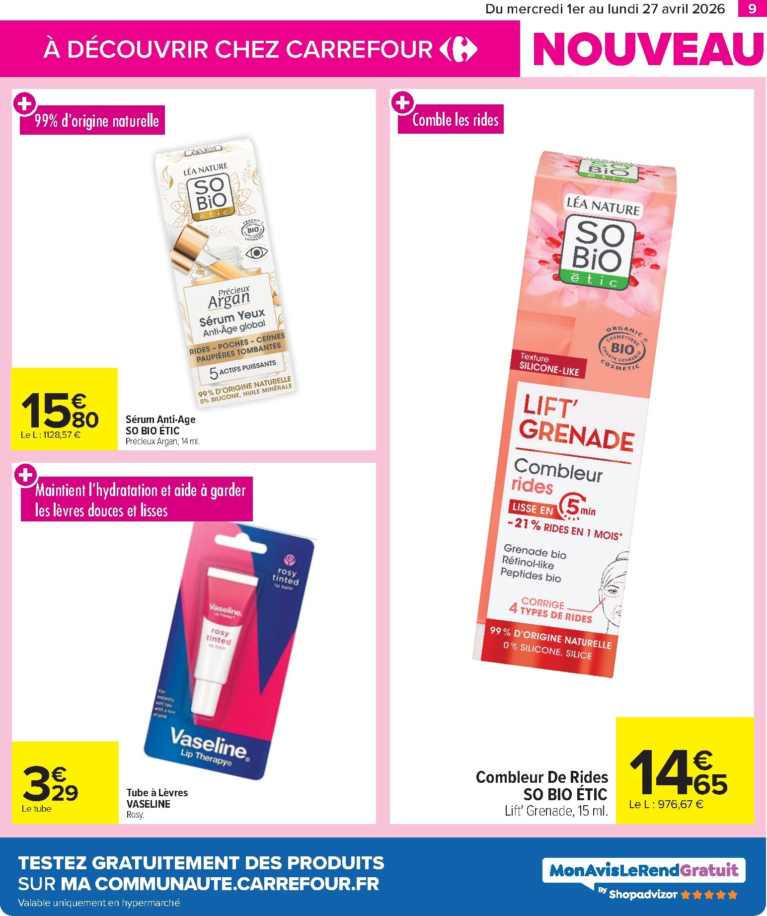 carrefour - Catalogue Carrefour - Les Nouveautés à ne pas Manquer D'Avril valable du 01/04/2026 au 27/04/2026 - page: 9