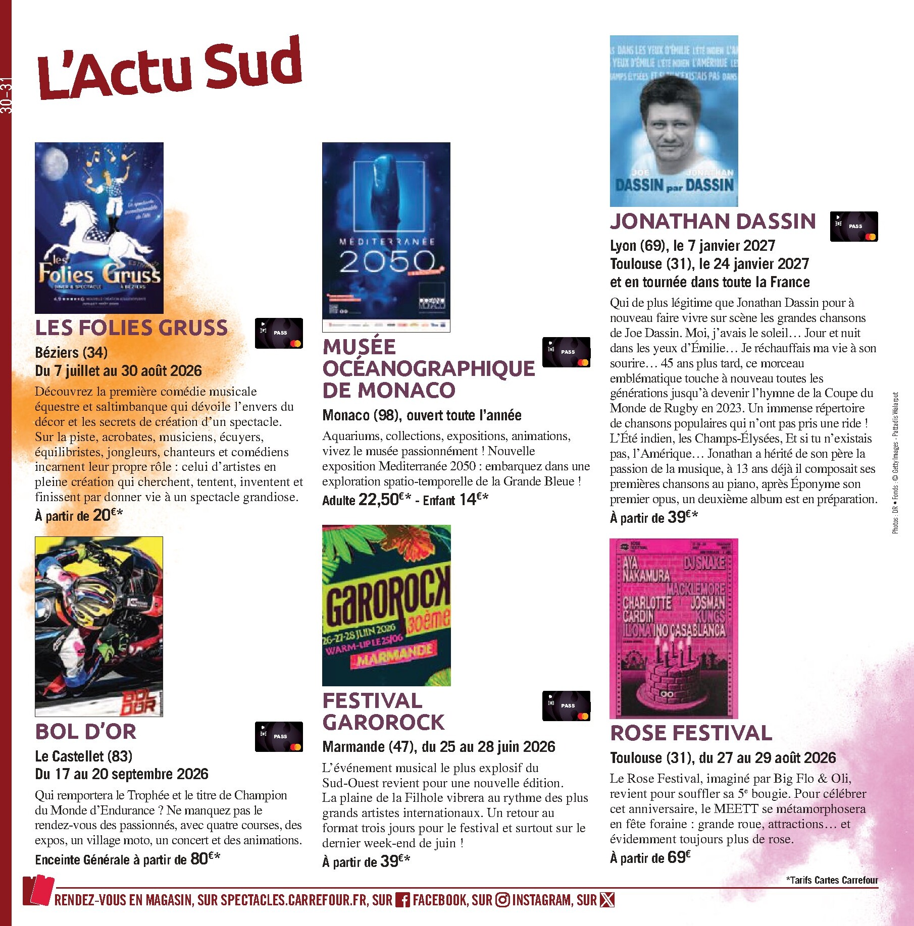 carrefour - Current Carrefour - Le Book des Sorties leaflet valid from du mercredi 01/04/2026 to du mercredi 30/09/2026 - page: 30