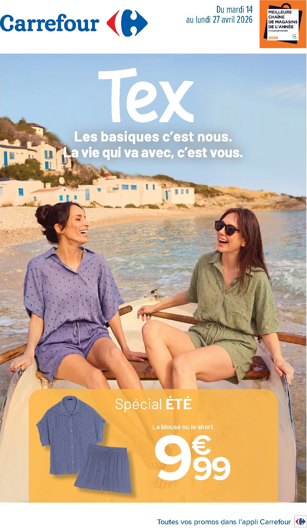 carrefour - Flyer Carrefour - Tex Spéciale Été pour la semaine prochaine du du mardi 14/04/2026 au du lundi 27/04/2026