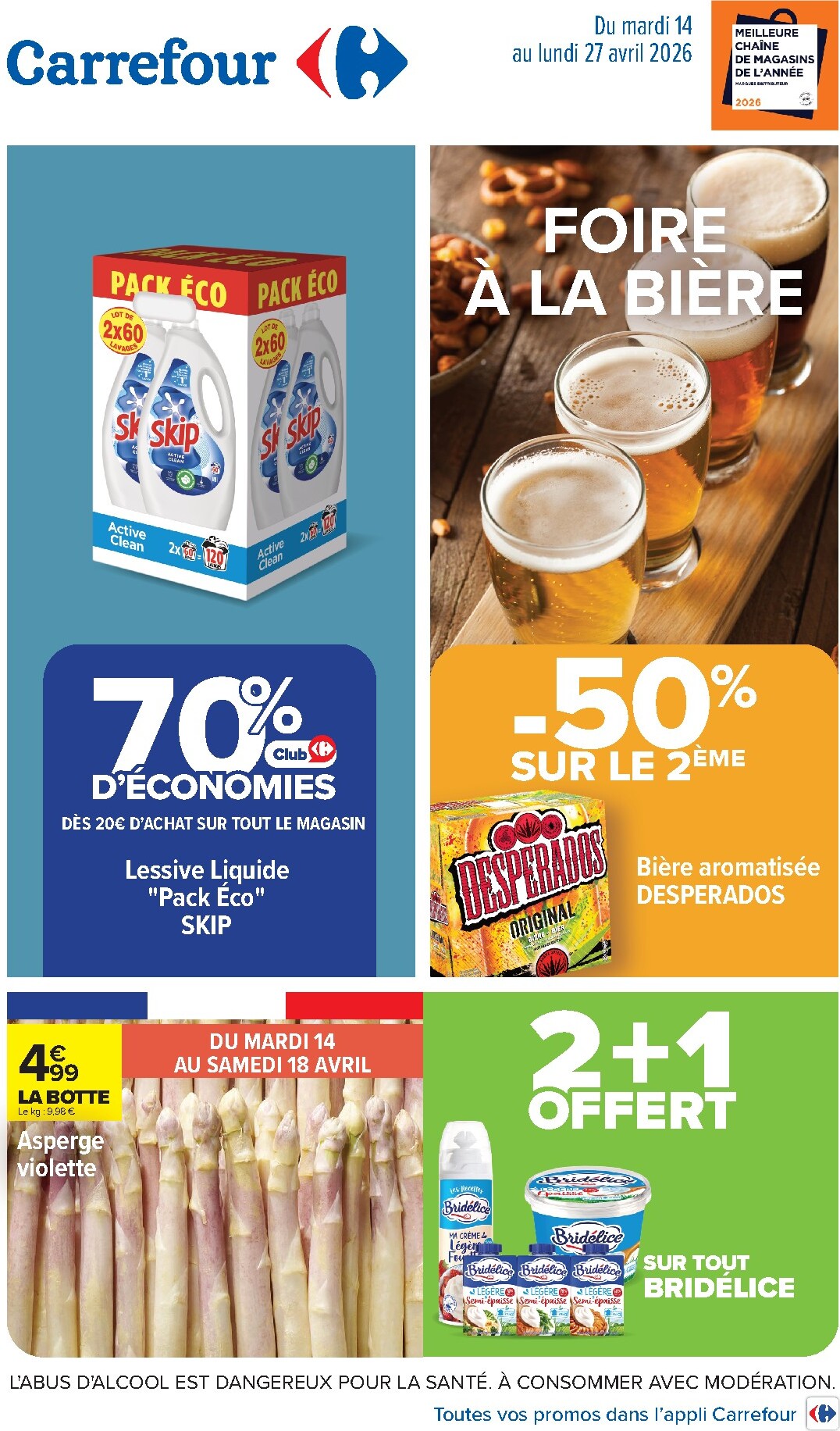 carrefour - Flyer Carrefour - Foire à la Bière pour la semaine prochaine du du mardi 14/04/2026 au du lundi 27/04/2026