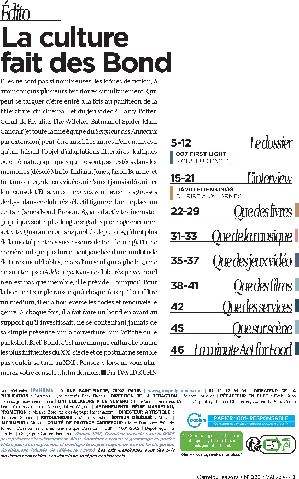 carrefour - Current Carrefour - A Chacun sa Culture leaflet valid from du vendredi 01/05/2026 to du dimanche 31/05/2026 - page: 3