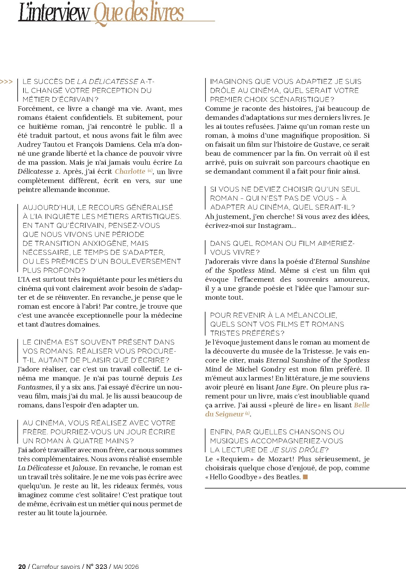 carrefour - Current Carrefour - A Chacun sa Culture leaflet valid from du vendredi 01/05/2026 to du dimanche 31/05/2026 - page: 20