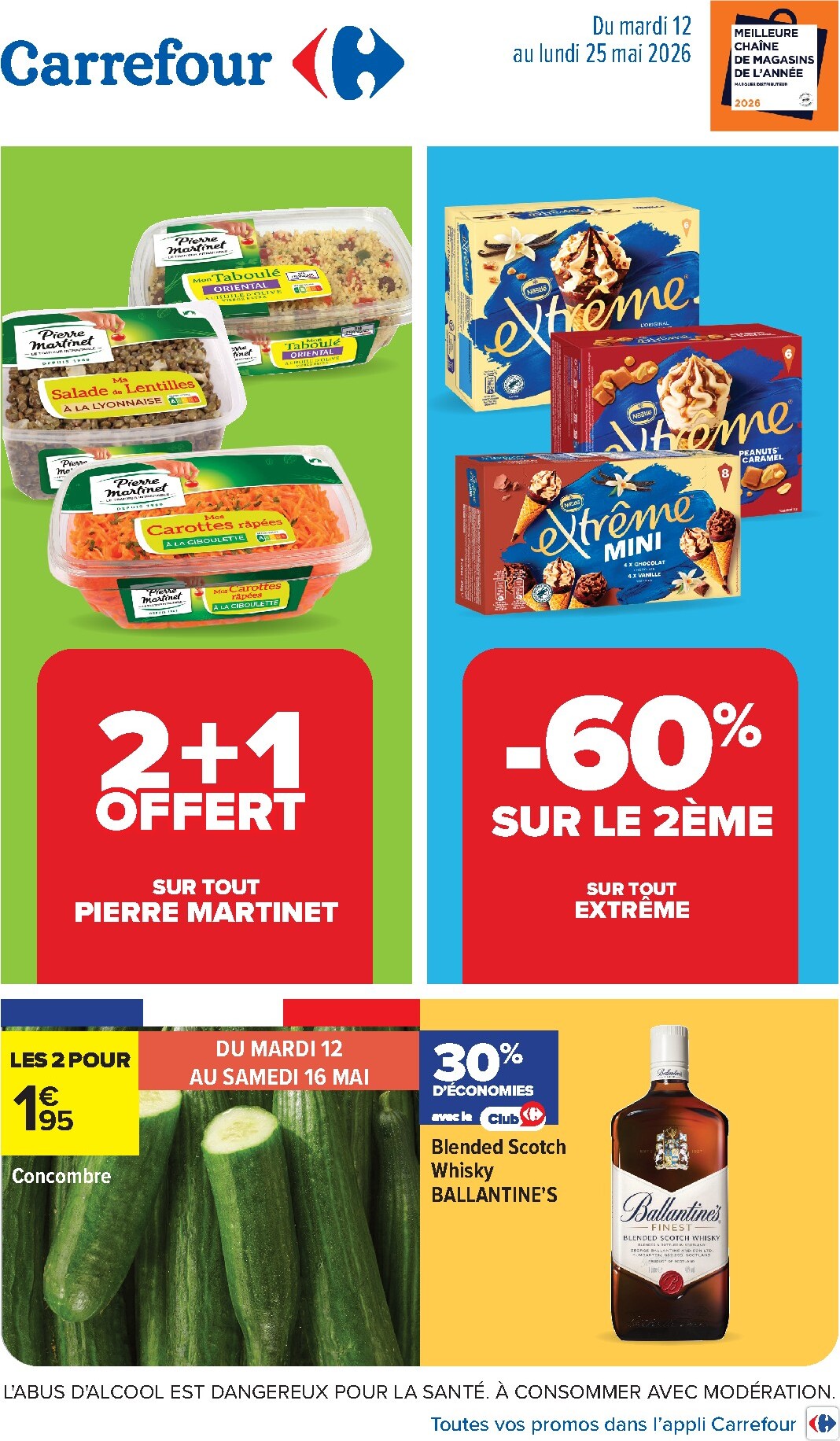 carrefour - Flyer Carrefour - Les Promos du Quotidien pour la semaine prochaine du du mardi 12/05/2026 au du lundi 25/05/2026