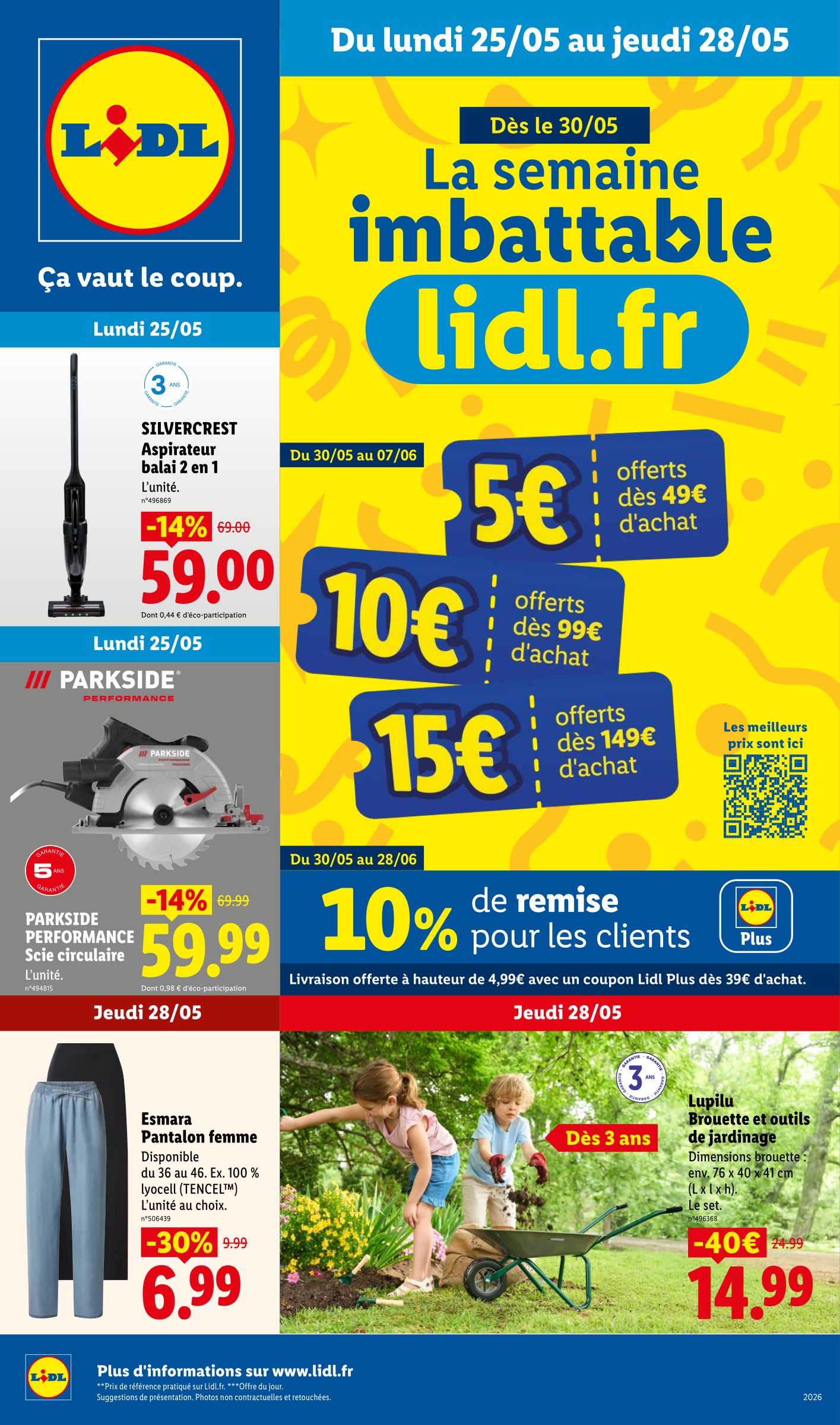 lidl - Current Lidl - Exclu Web leaflet valid from du lundi 25/05/2026 to de jeudi 28/05/2026 - page: 1