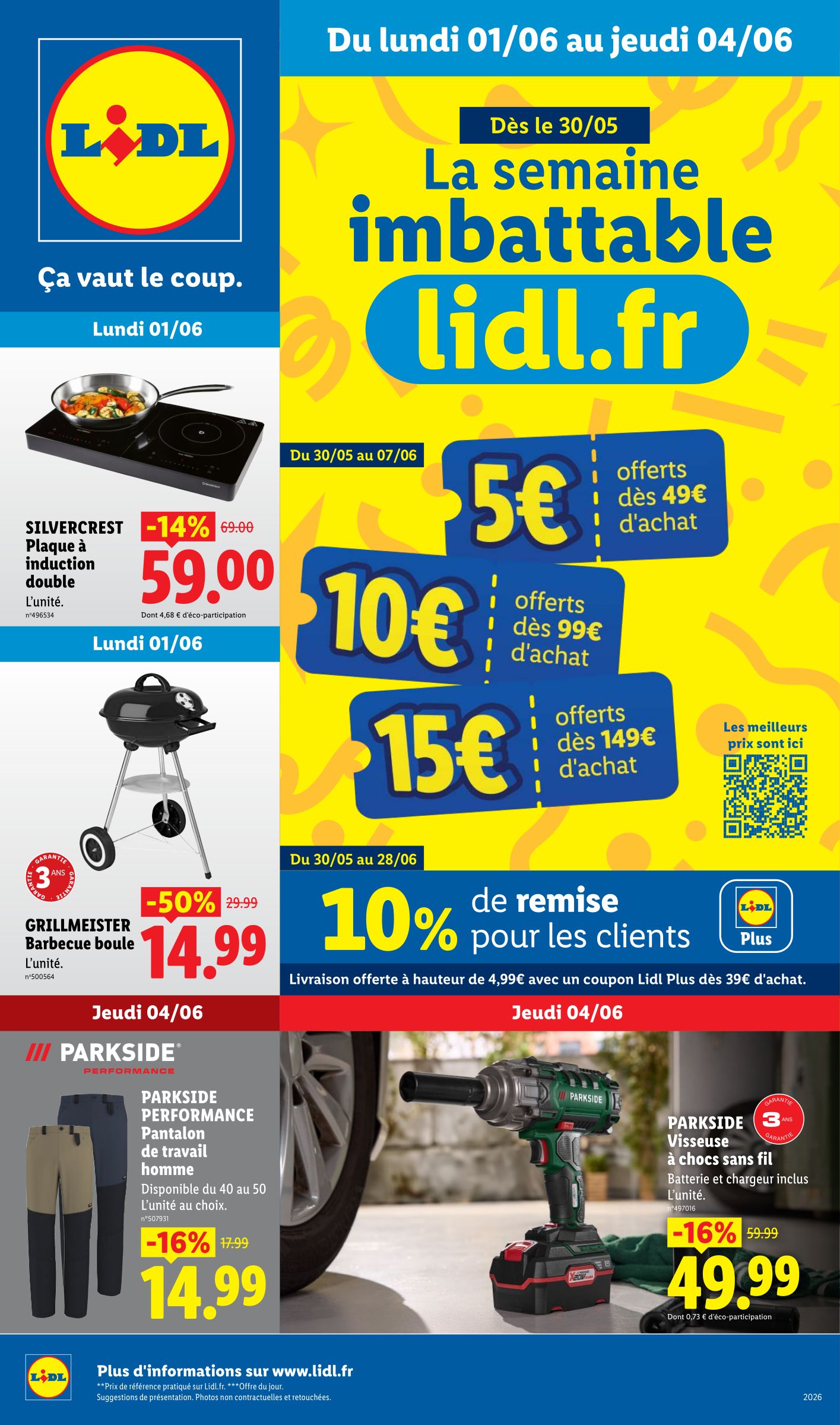 lidl - Current Lidl - Exclu Web leaflet valid from du lundi 01/06/2026 to de jeudi 04/06/2026