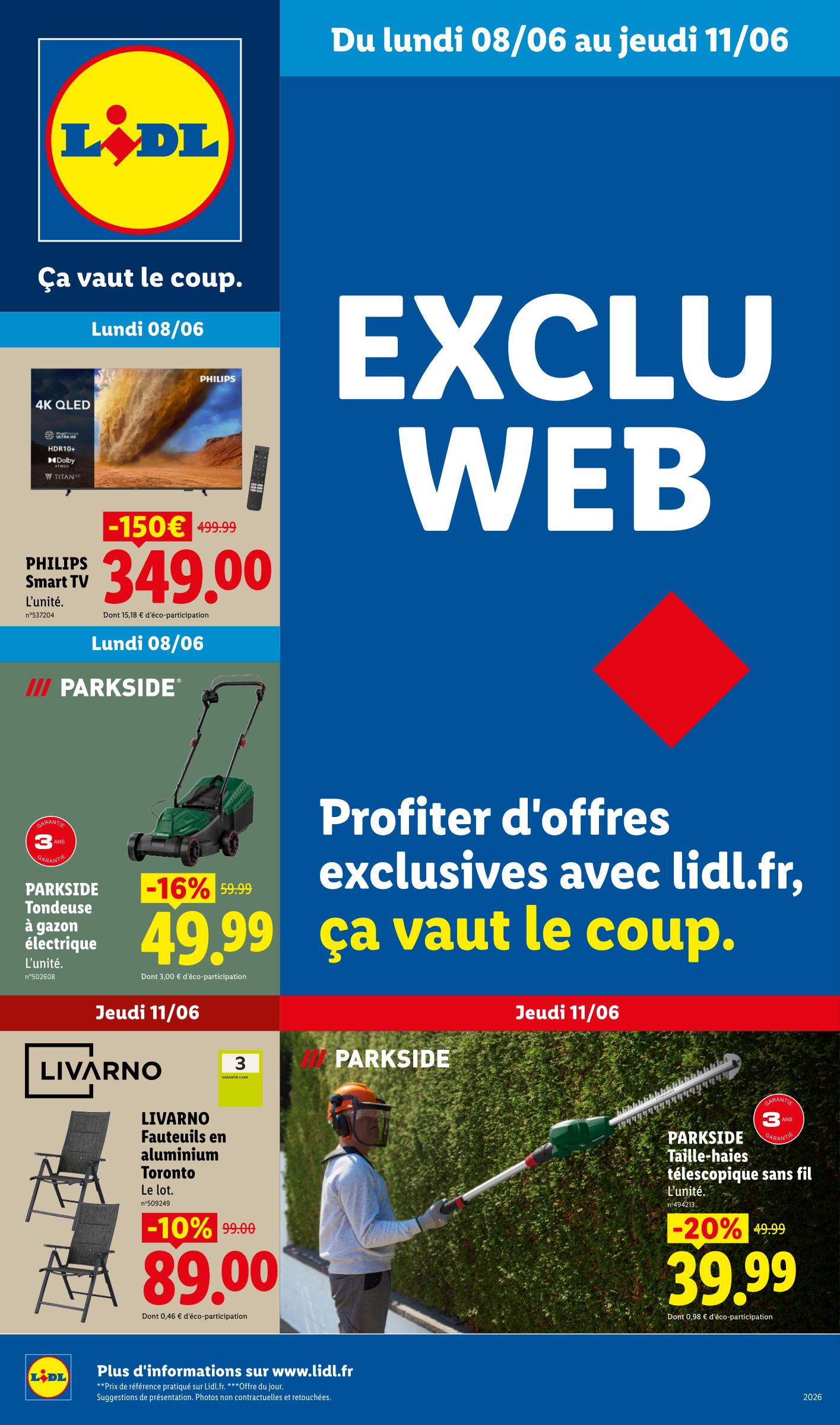 lidl - Current Lidl - Les Exclus Web leaflet valid from du lundi 08/06/2026 to de jeudi 11/06/2026