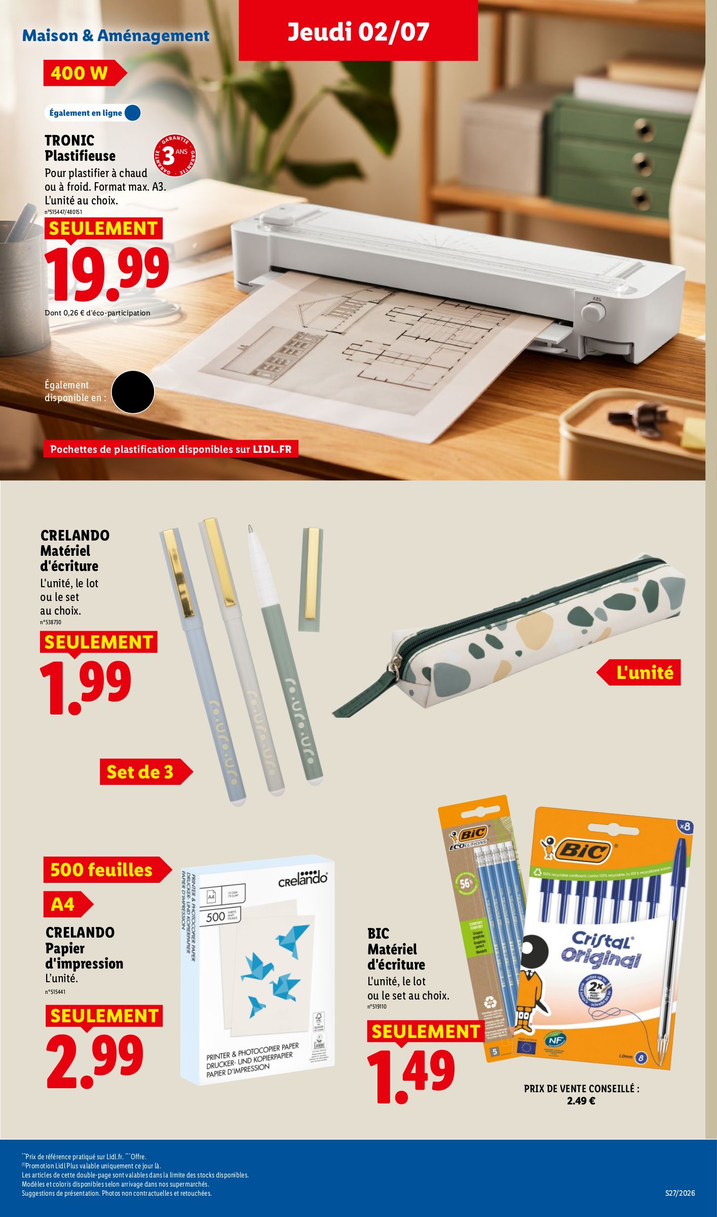 lidl - Flyer Lidl pour la semaine prochaine du de jeudi 02/07/2026 au du mercredi 08/07/2026 - page: 35