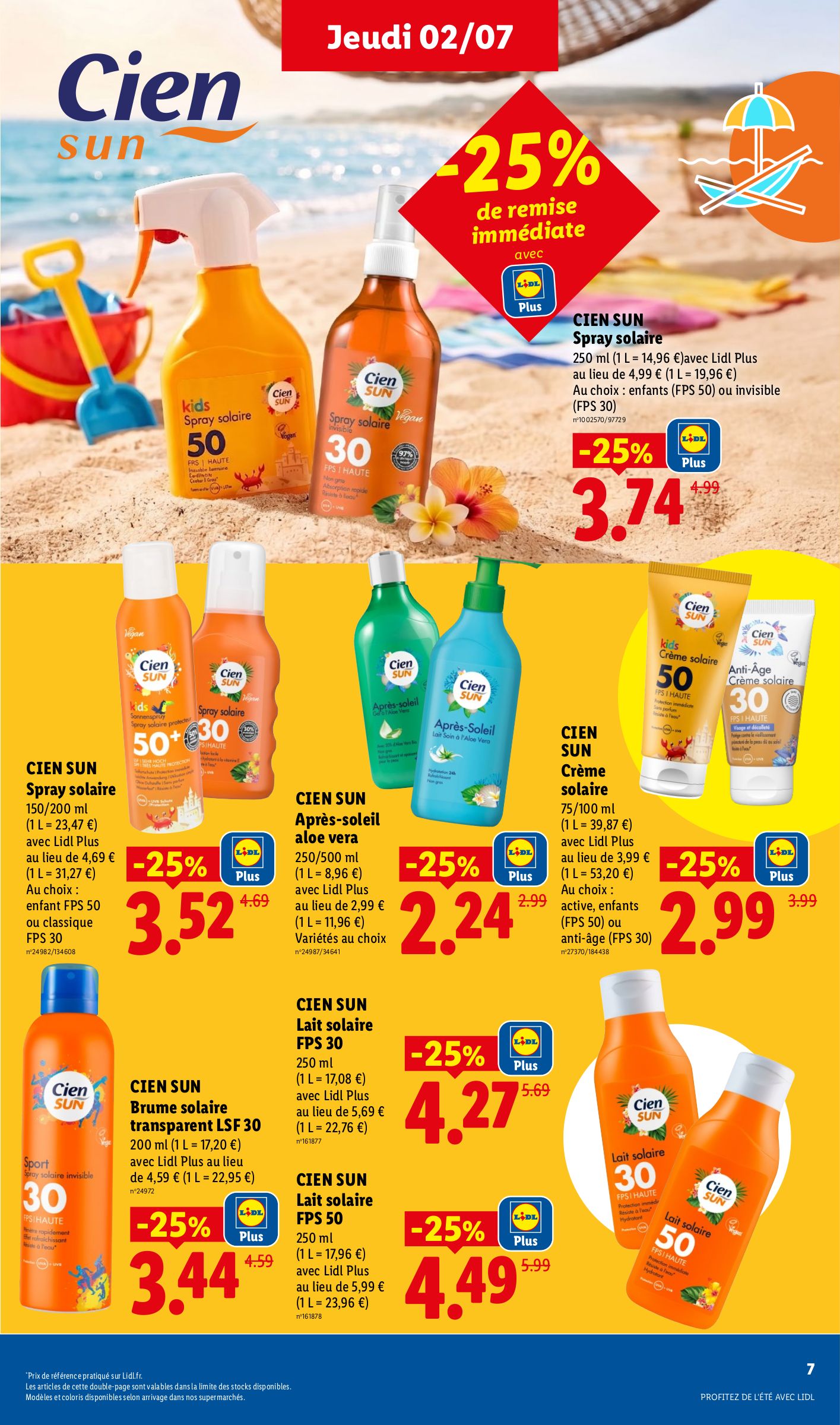 lidl - Flyer Lidl - Profitez de l'été avec pour la semaine prochaine du de jeudi 02/07/2026 au du mercredi 08/07/2026 - page: 7