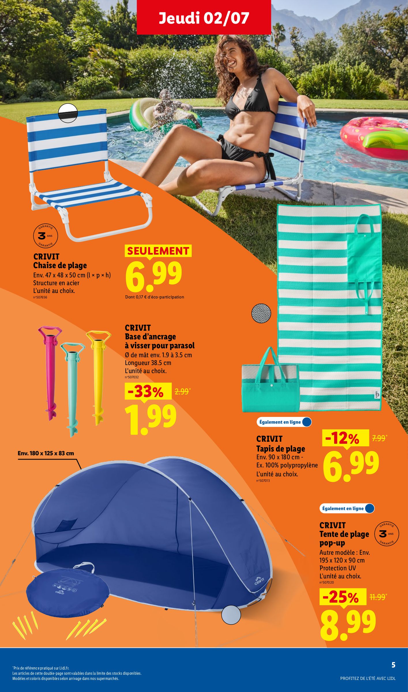 lidl - Flyer Lidl - Profitez de l'été avec pour la semaine prochaine du de jeudi 02/07/2026 au du mercredi 08/07/2026 - page: 5