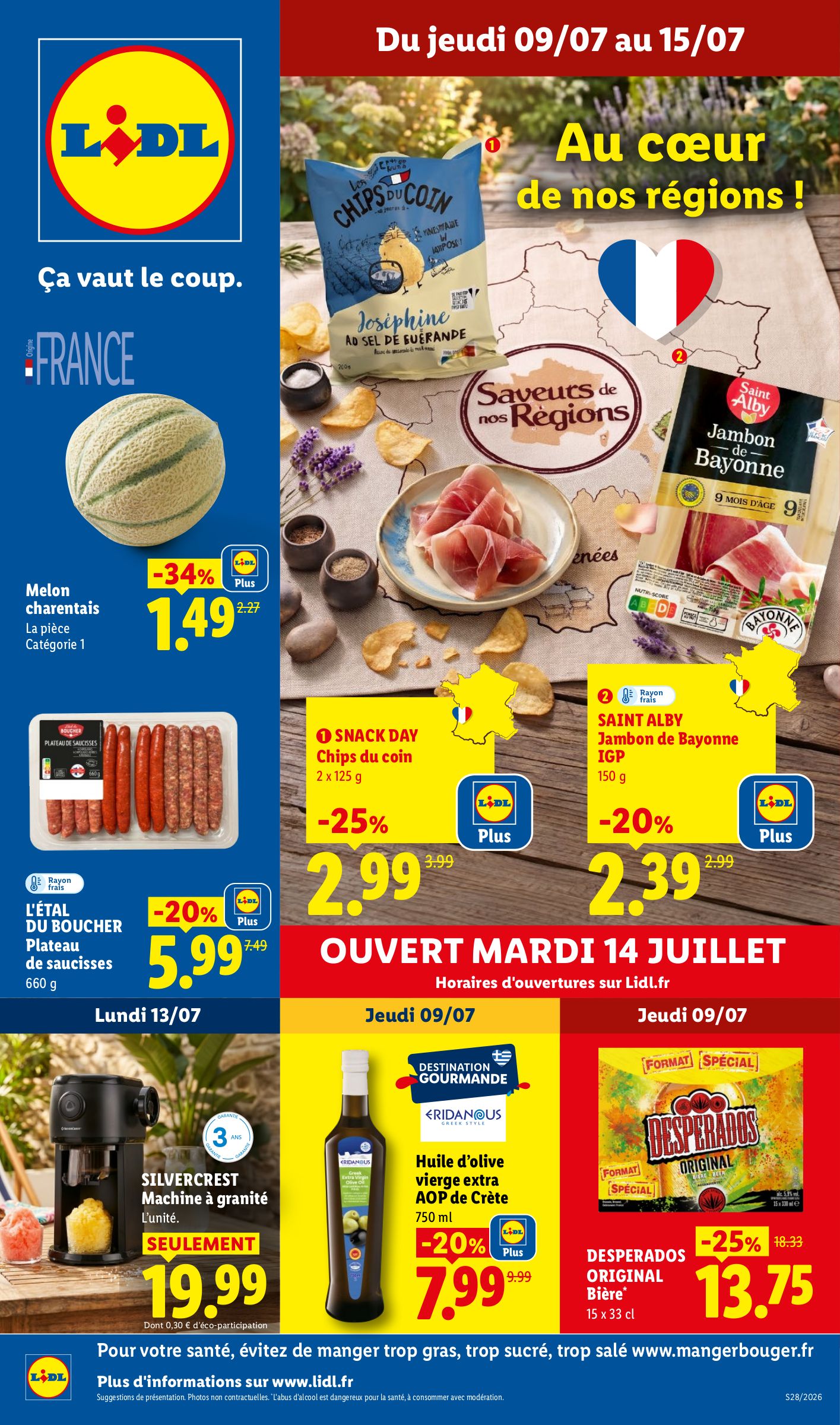 lidl - Flyer Lidl pour la semaine prochaine du de jeudi 09/07/2026 au du mercredi 15/07/2026 - page: 1