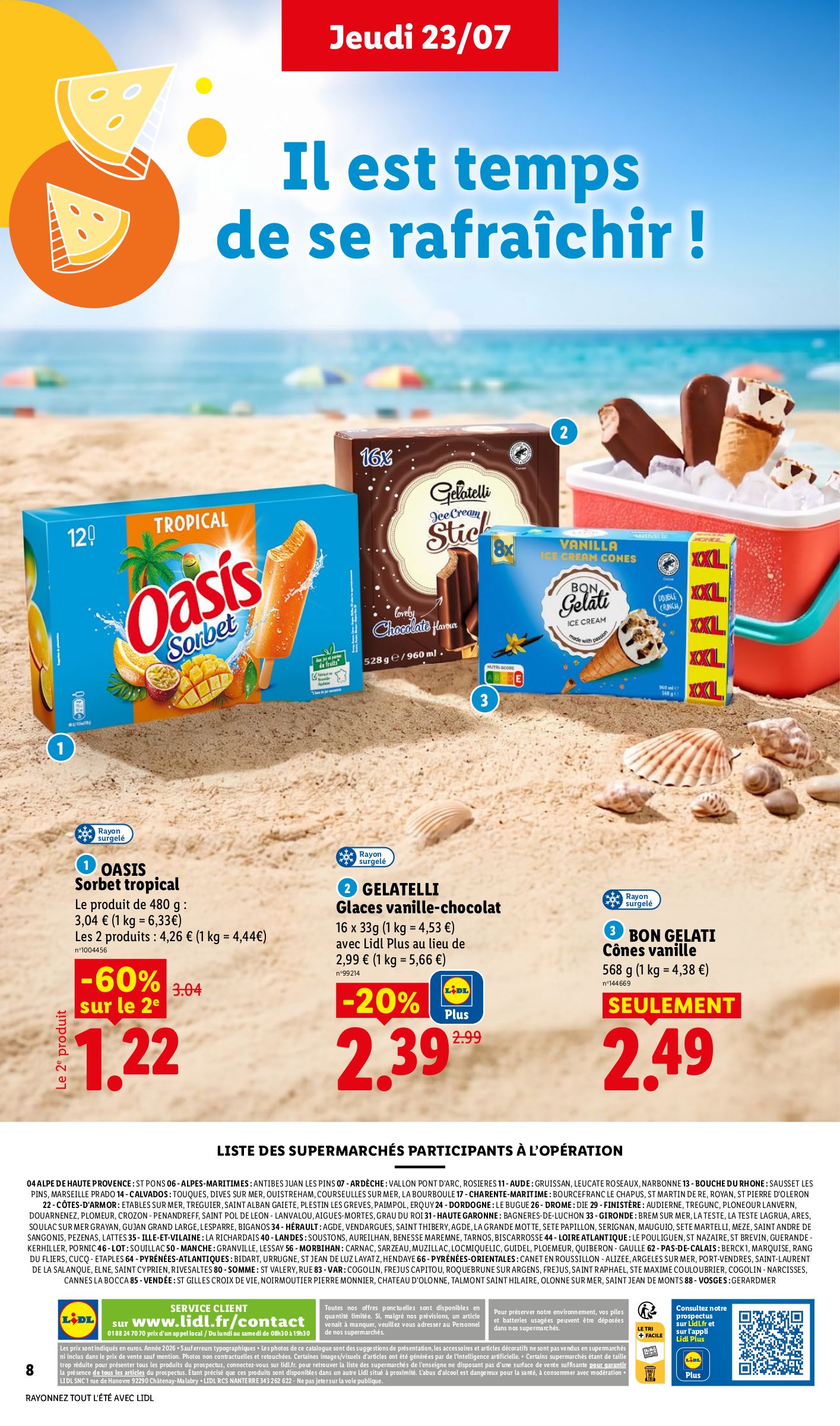 lidl - Flyer Lidl - Profitez de l'été avec Lidl pour la semaine prochaine du de jeudi 23/07/2026 au du mercredi 29/07/2026 - page: 8