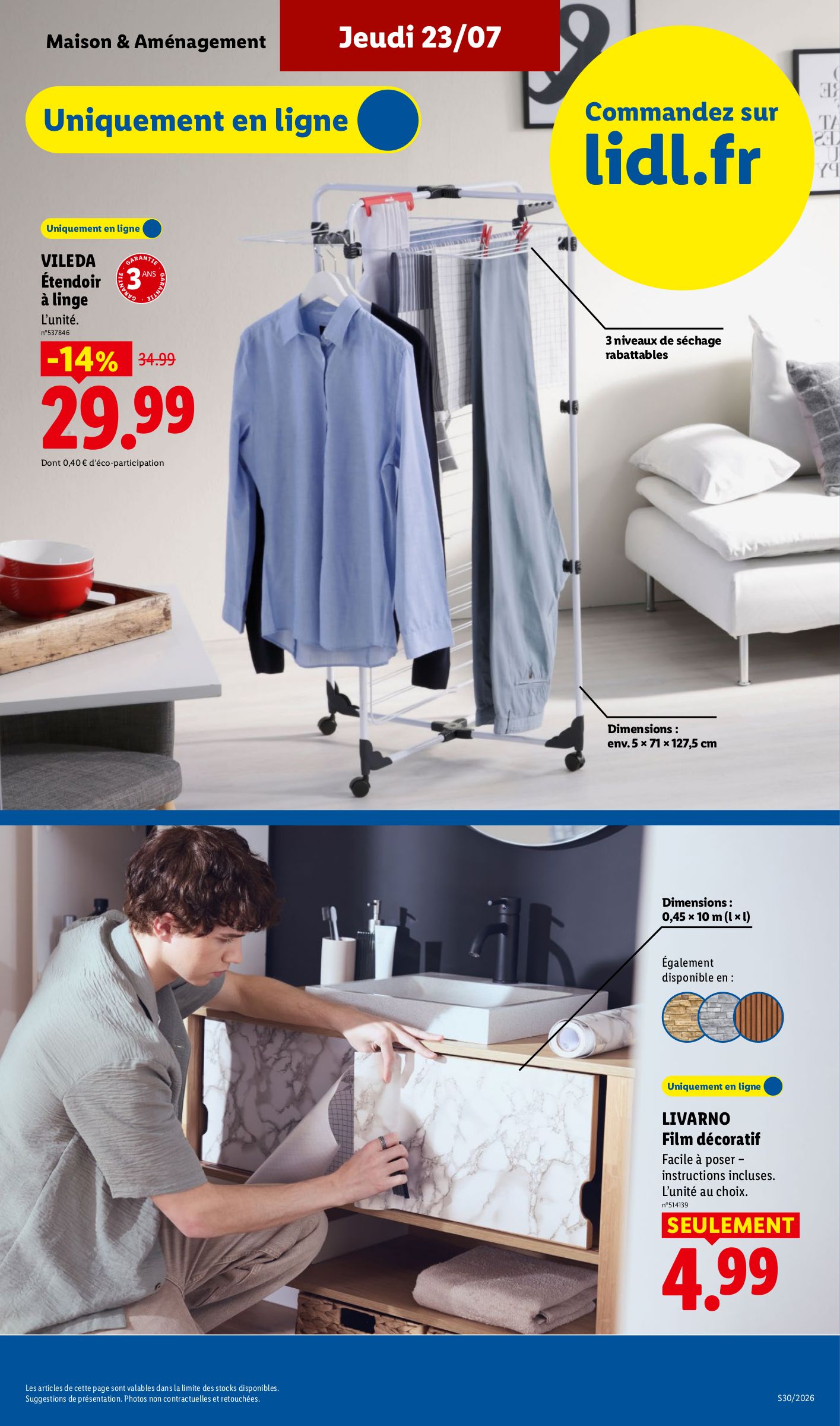lidl - Current Lidl - Les Exclus Web de la semaine leaflet valid from du lundi 20/07/2026 to de jeudi 23/07/2026 - page: 13