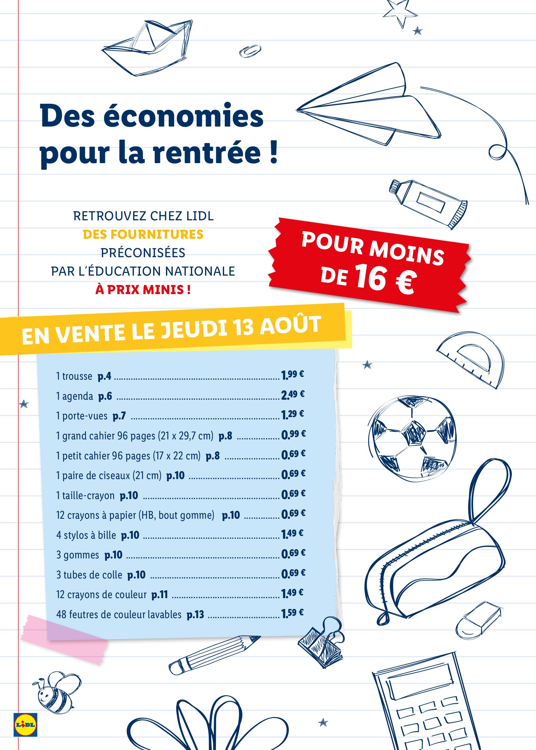 lidl - Flyer Lidl - Préparez la rentrée pour la semaine prochaine du de jeudi 13/08/2026 au du mercredi 26/08/2026 - page: 2