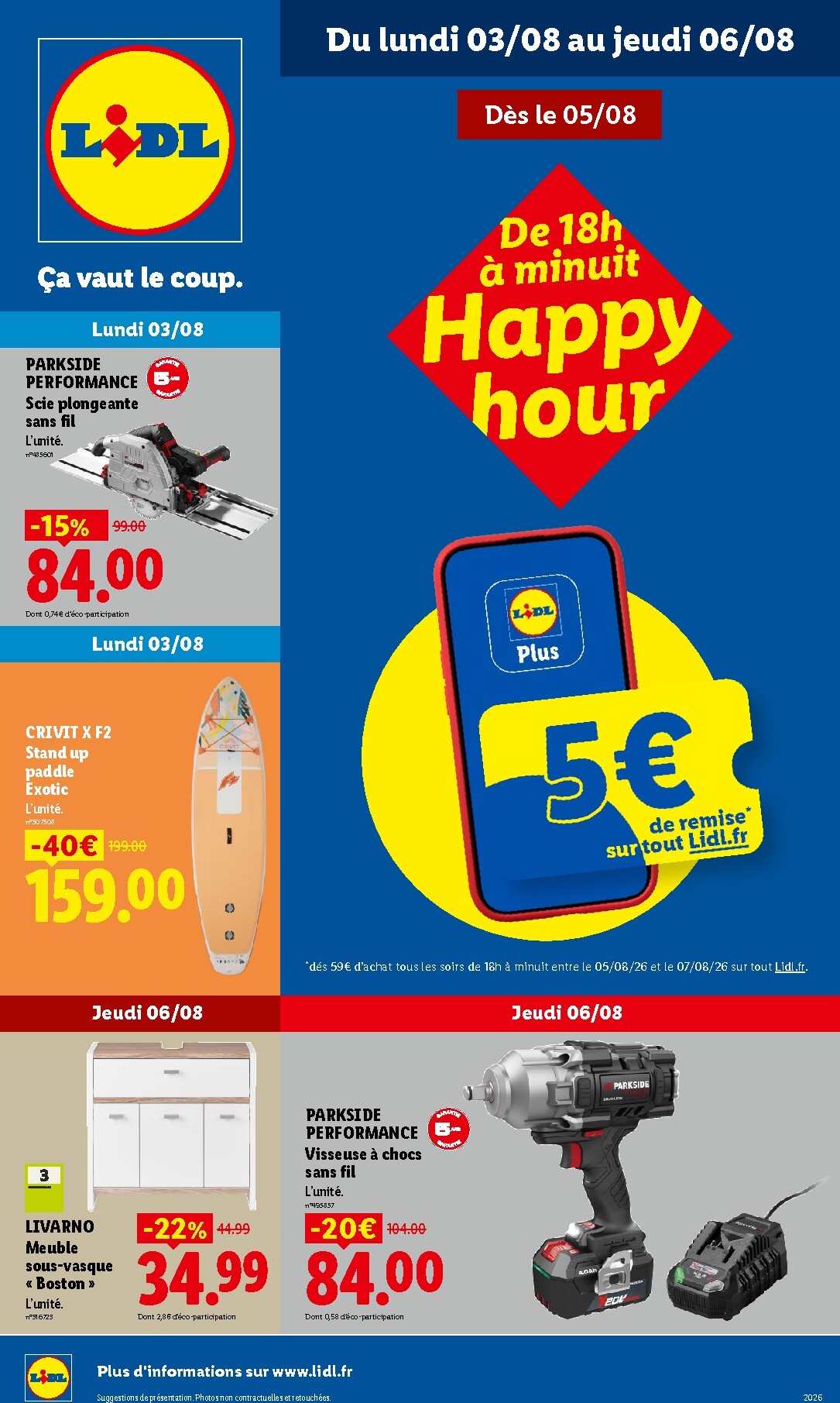 lidl - Catalogue Lidl - Les Exclus Web de la semaine valable du 03/08/2026 au 06/08/2026