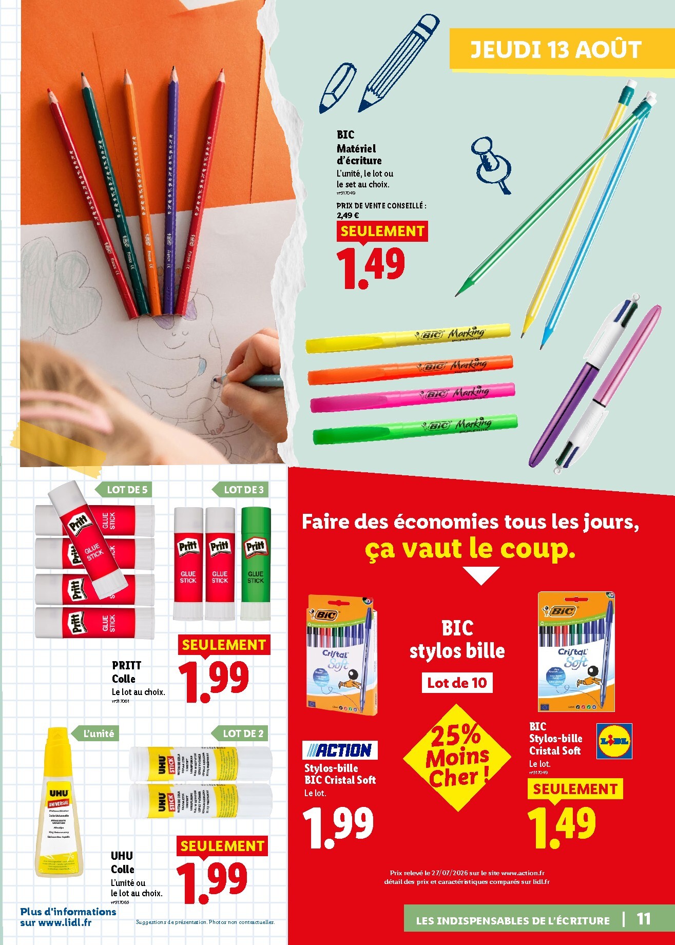 lidl - Flyer Lidl - Préparez la rentrée pour la semaine prochaine du de jeudi 13/08/2026 au de jeudi 20/08/2026 - page: 11