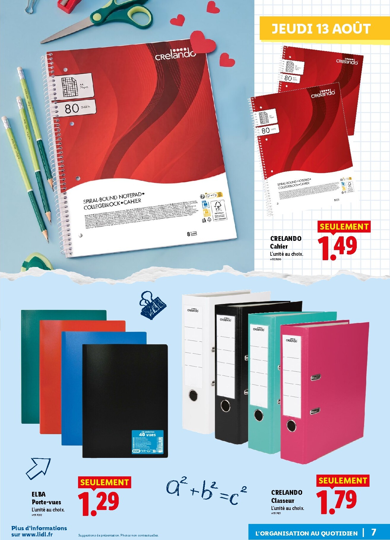 lidl - Flyer Lidl - Préparez la rentrée pour la semaine prochaine du de jeudi 13/08/2026 au de jeudi 20/08/2026 - page: 7