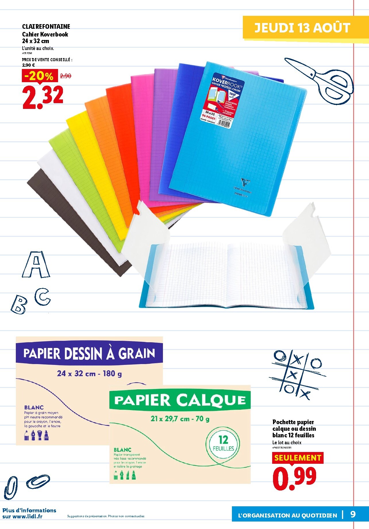 lidl - Flyer Lidl - Préparez la rentrée pour la semaine prochaine du de jeudi 13/08/2026 au de jeudi 20/08/2026 - page: 9