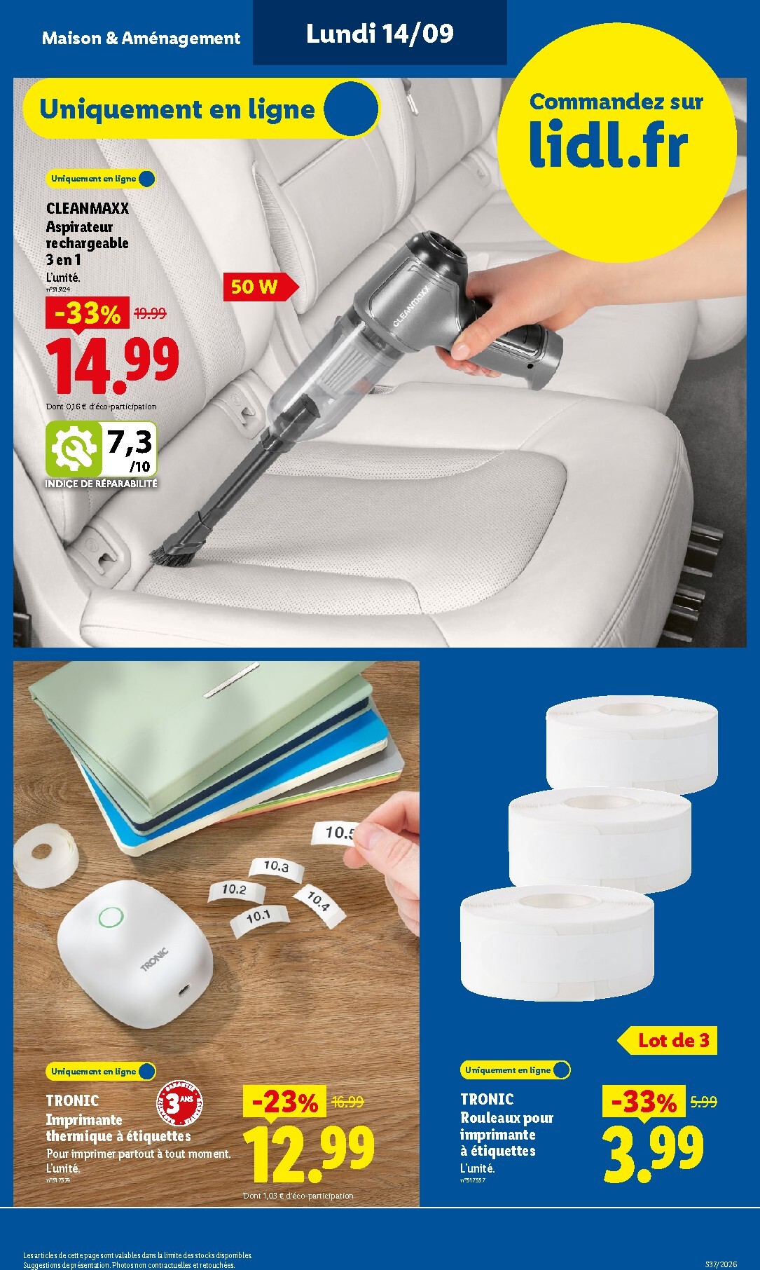 lidl - Flyer Lidl pour la semaine prochaine du de jeudi 10/09/2026 au du mercredi 16/09/2026 - page: 39