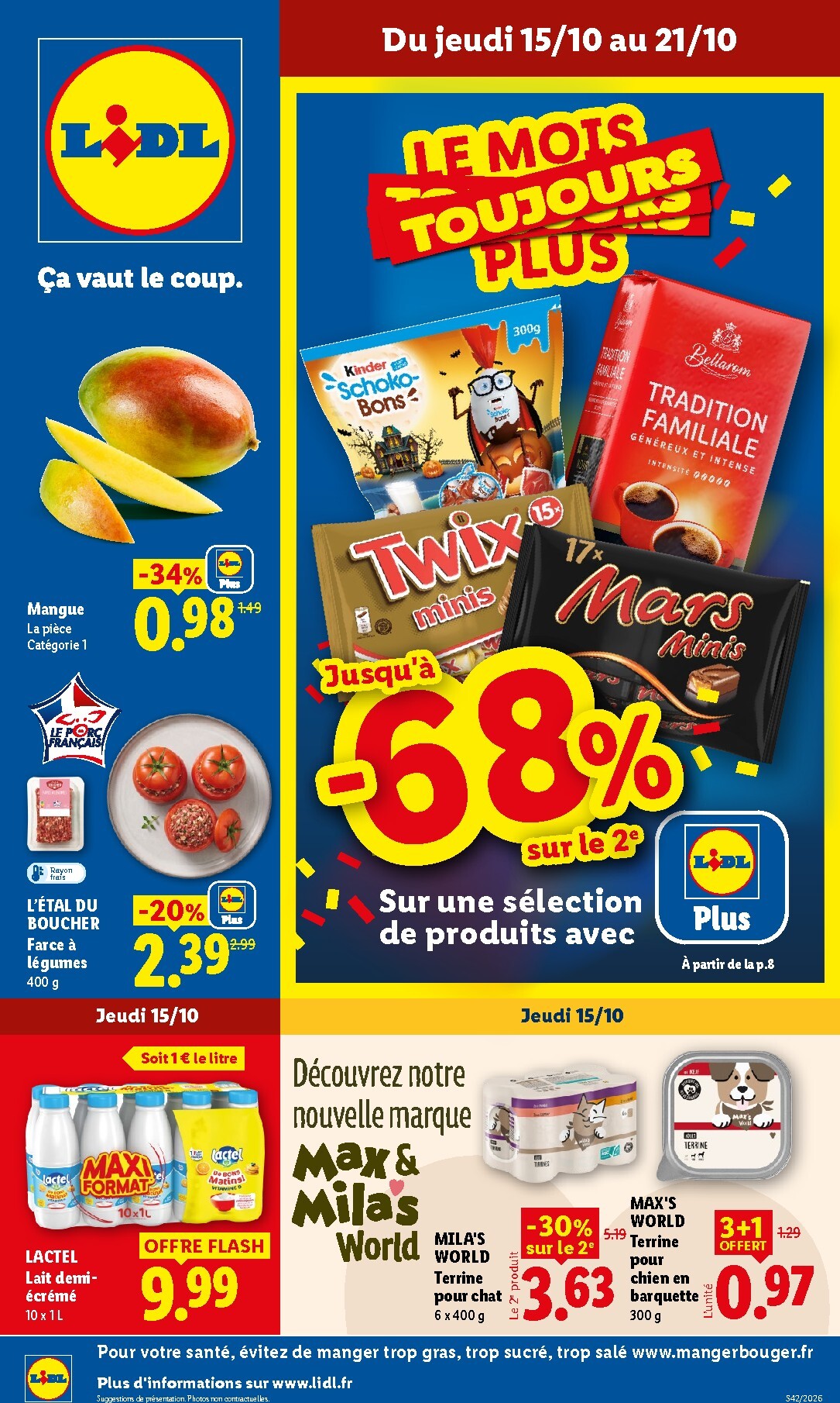 lidl - Current Lidl leaflet valid from de jeudi 15/10/2026 to du mercredi 21/10/2026 - page: 1