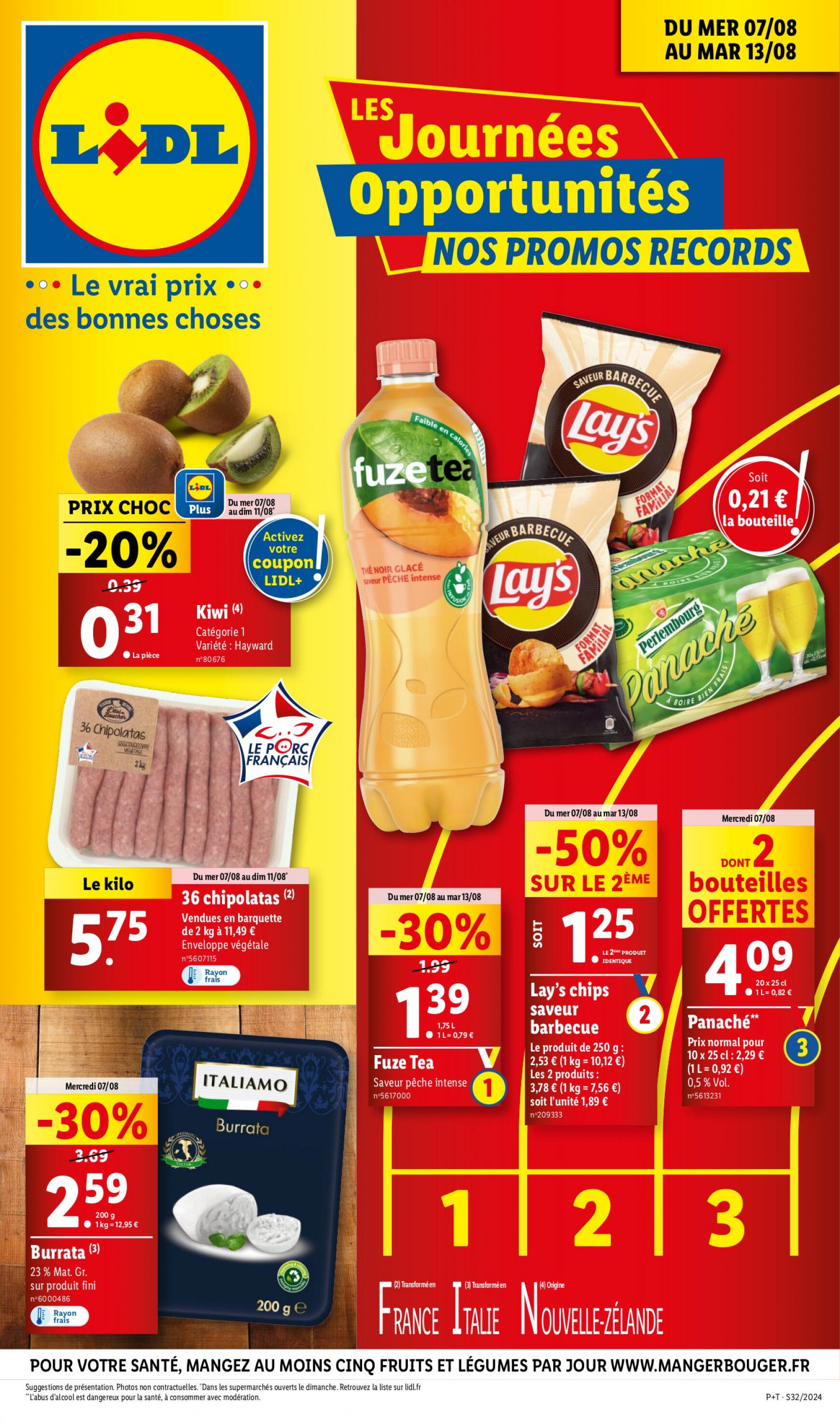 lidl - Prospectus Lidl actuel 07.08. - 13.08. - page: 1