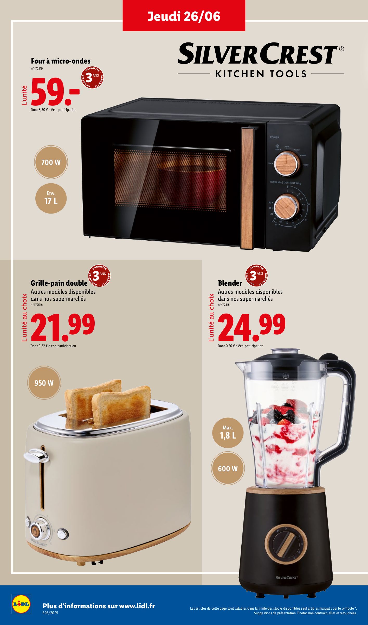 lidl - Catalogue Lidl - Les promos de la semaine valable du 26/06 au 02/07 - page: 48 lidl - Catalogue Lidl - Les promos de la semaine valable du 26/06 au 02/07 - page: 48