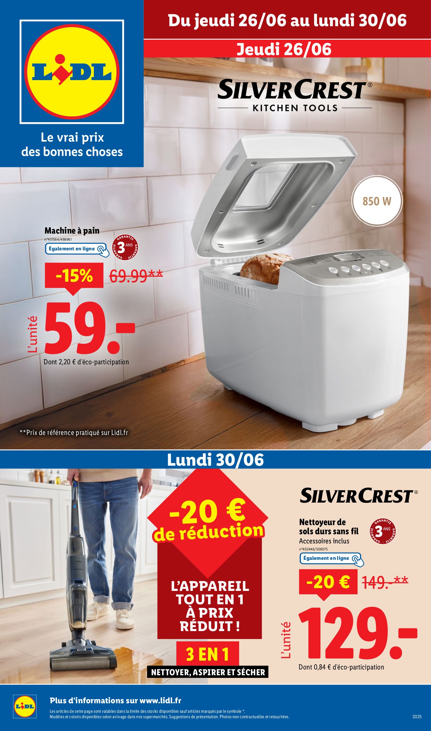 lidl - Catalogue Lidl - Les bonnes affaires de la semaine valable du 26/06 au 30/06