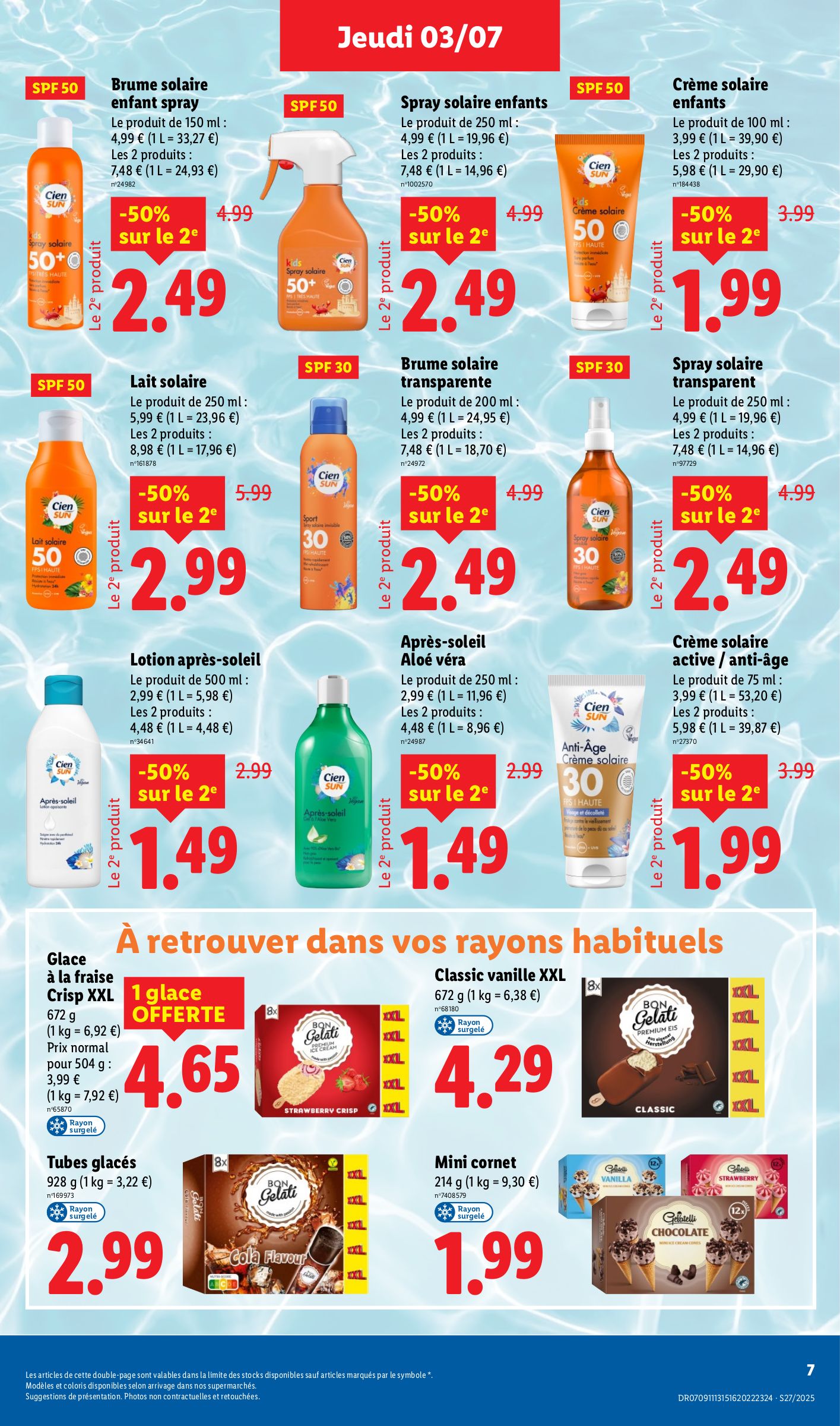 lidl - Catalogue Lidl - Vos produits de l'été valable du 03/07 au 09/07 - page: 7