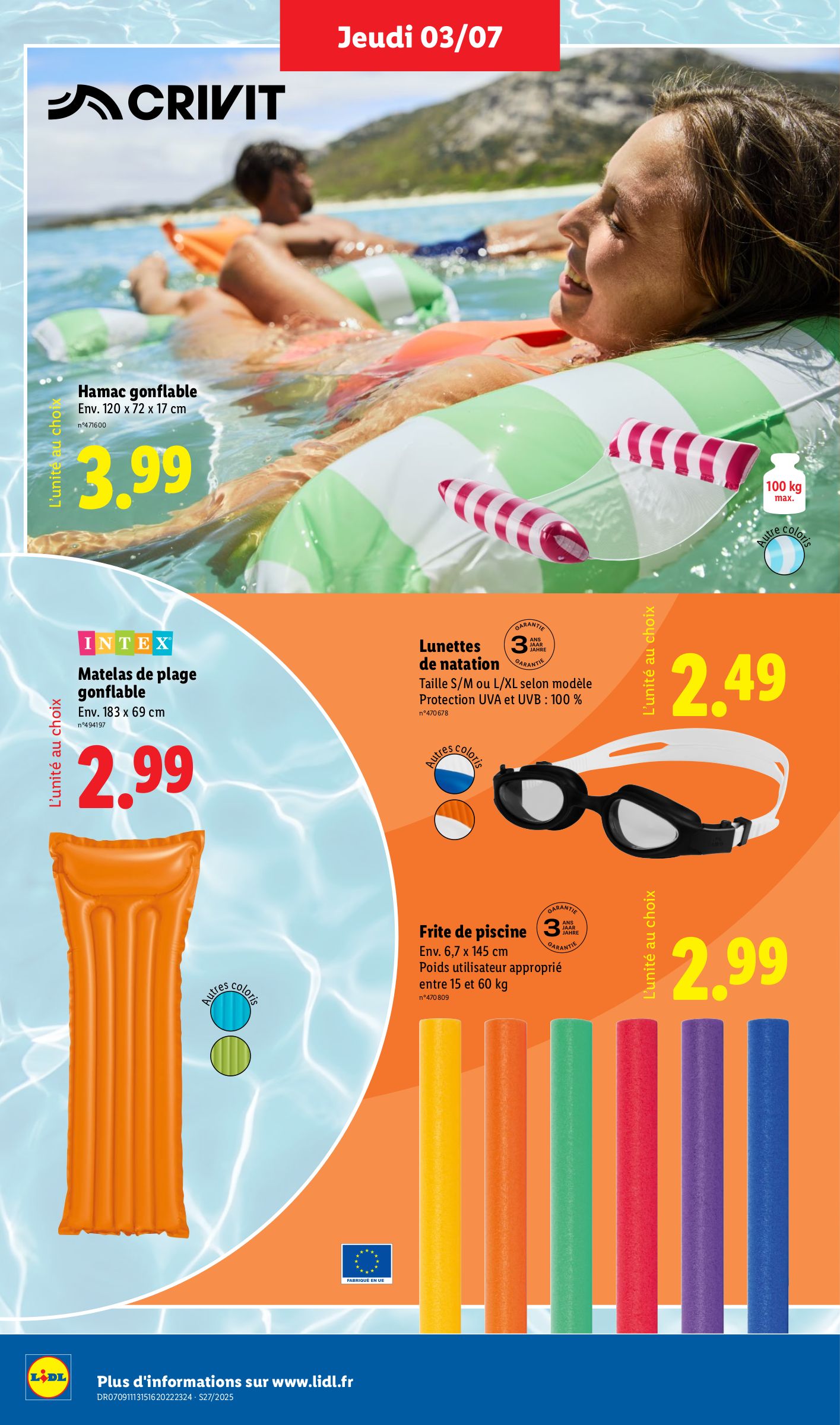 lidl - Catalogue Lidl - Vos produits de l'été valable du 03/07 au 09/07 - page: 4