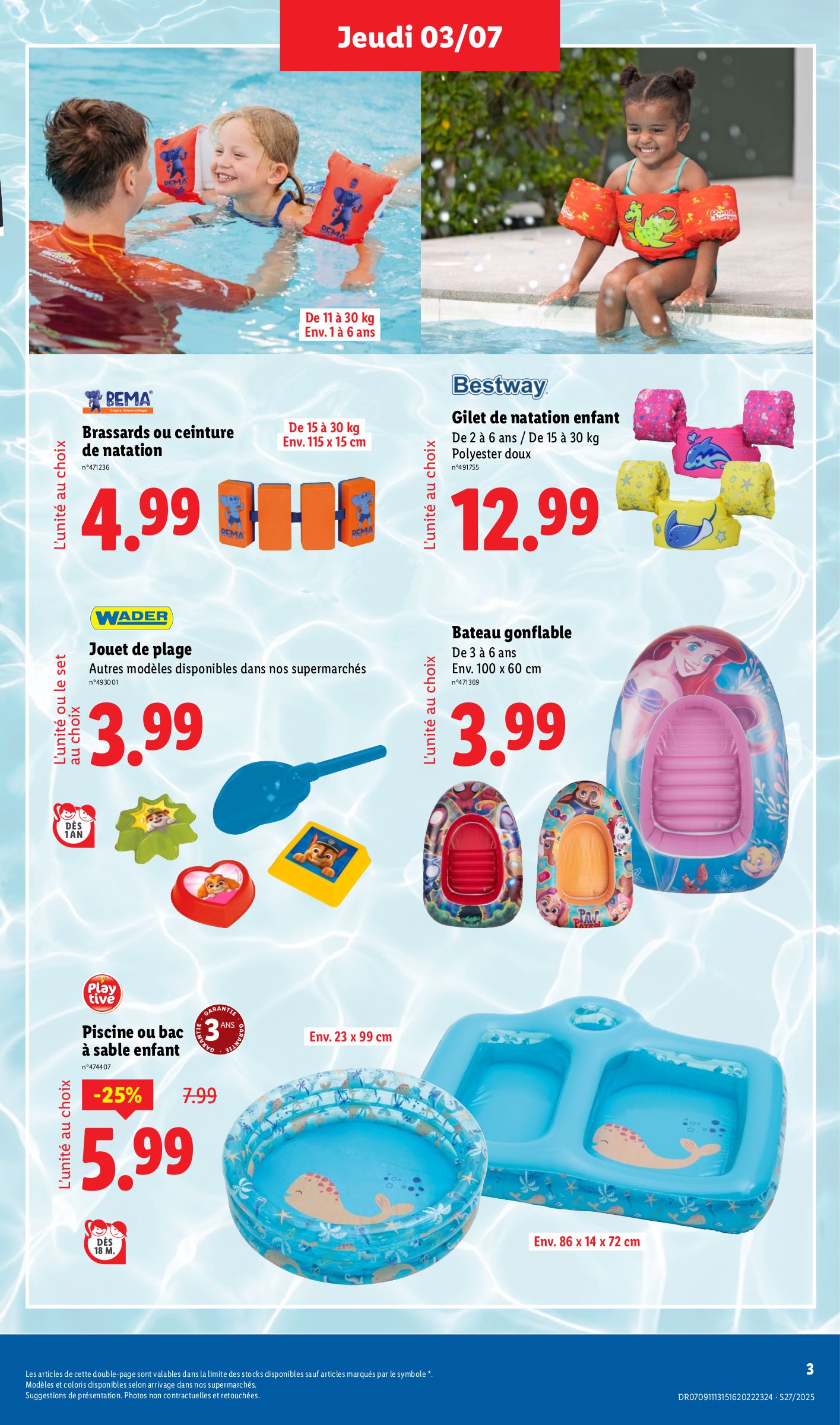 lidl - Catalogue Lidl - Vos produits de l'été valable du 03/07 au 09/07 - page: 3